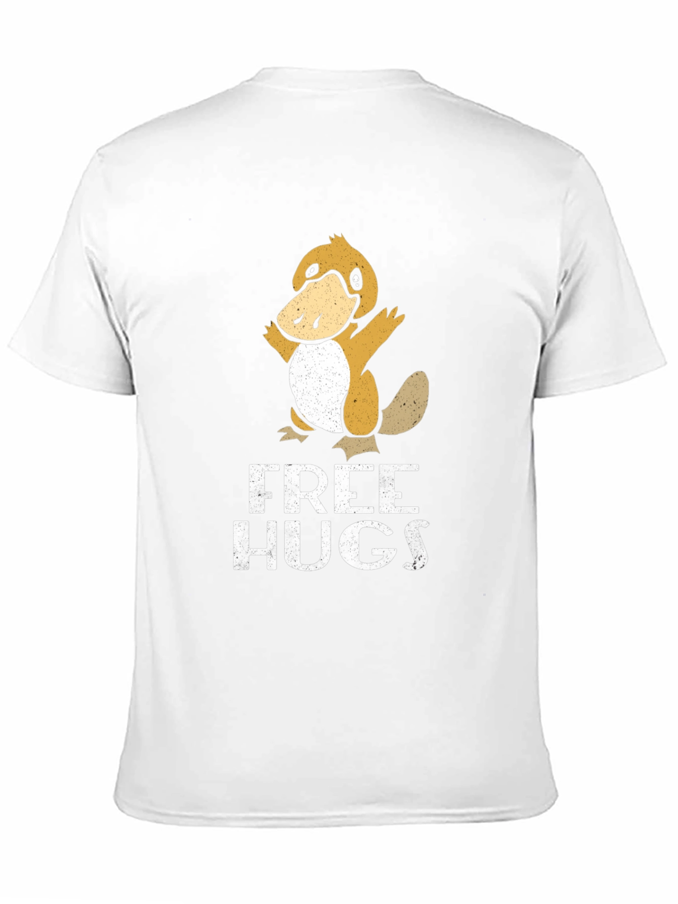 Funny Duck Free Hugs Black T-Shirt