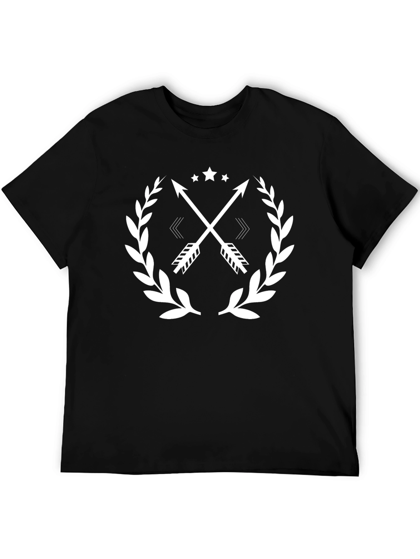 Mens Black Arrow Wreath Graphic Tee