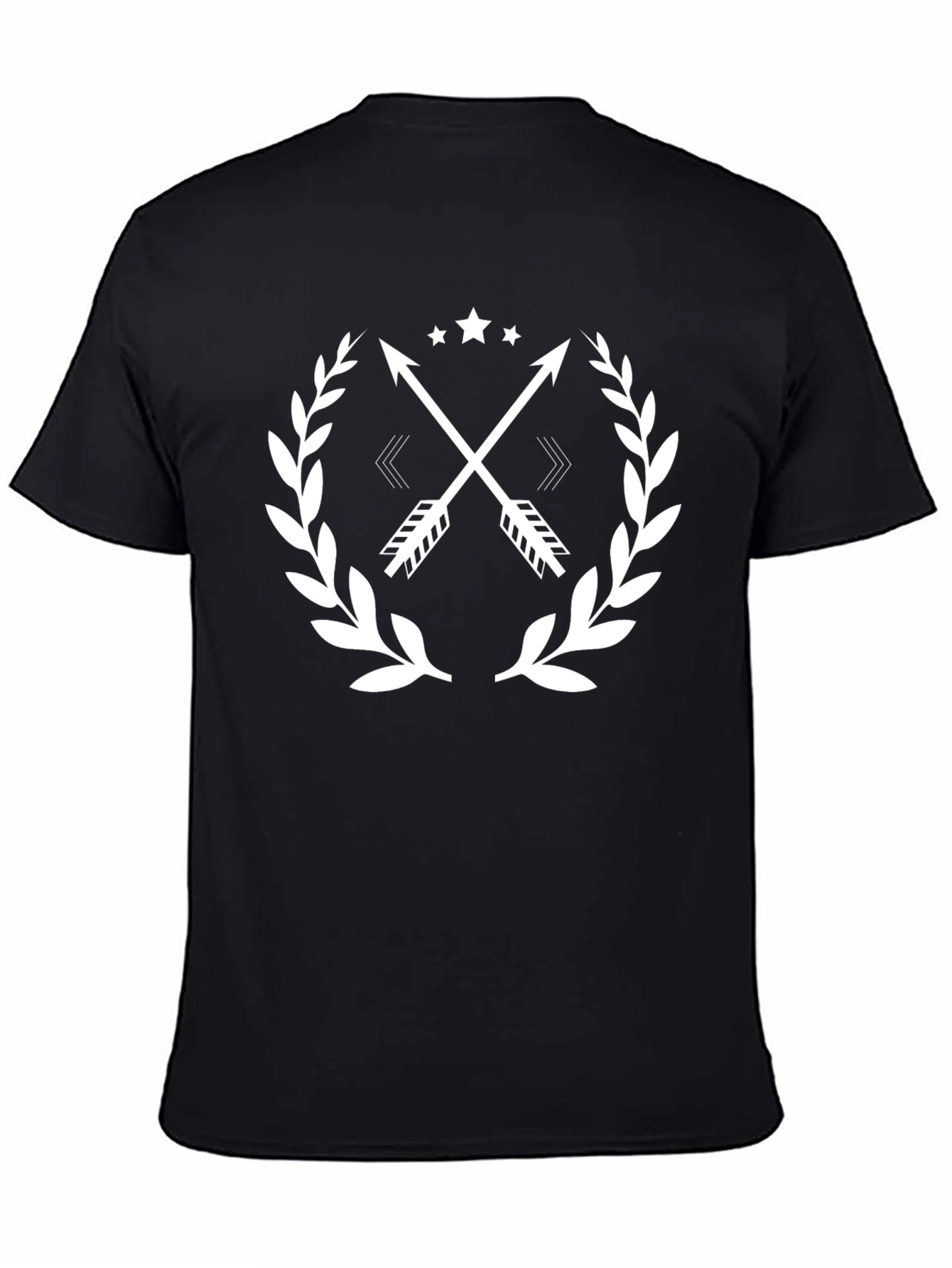 Mens Black Arrow Wreath Graphic Tee
