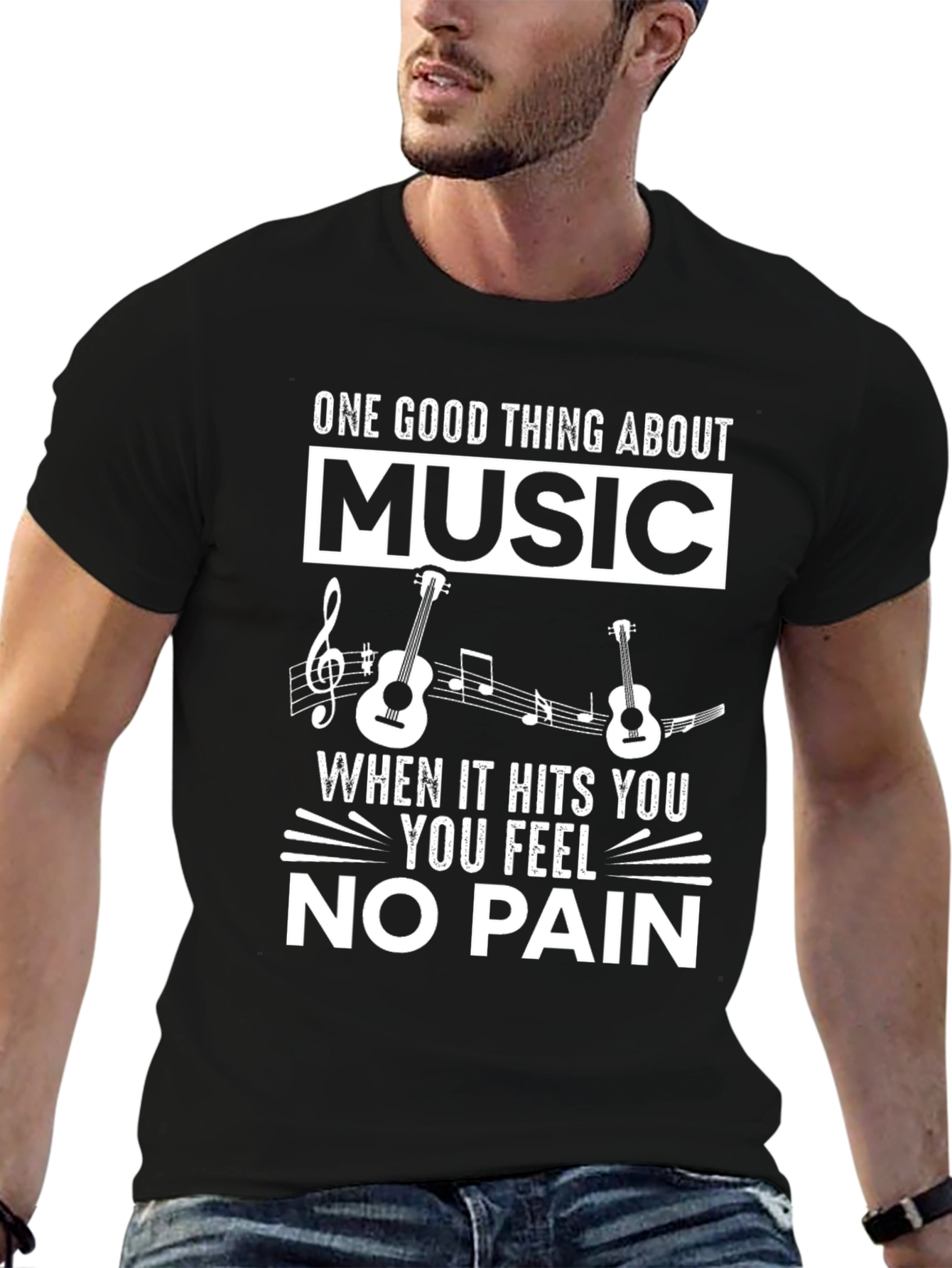 Music No Pain Graphic T-Shirt