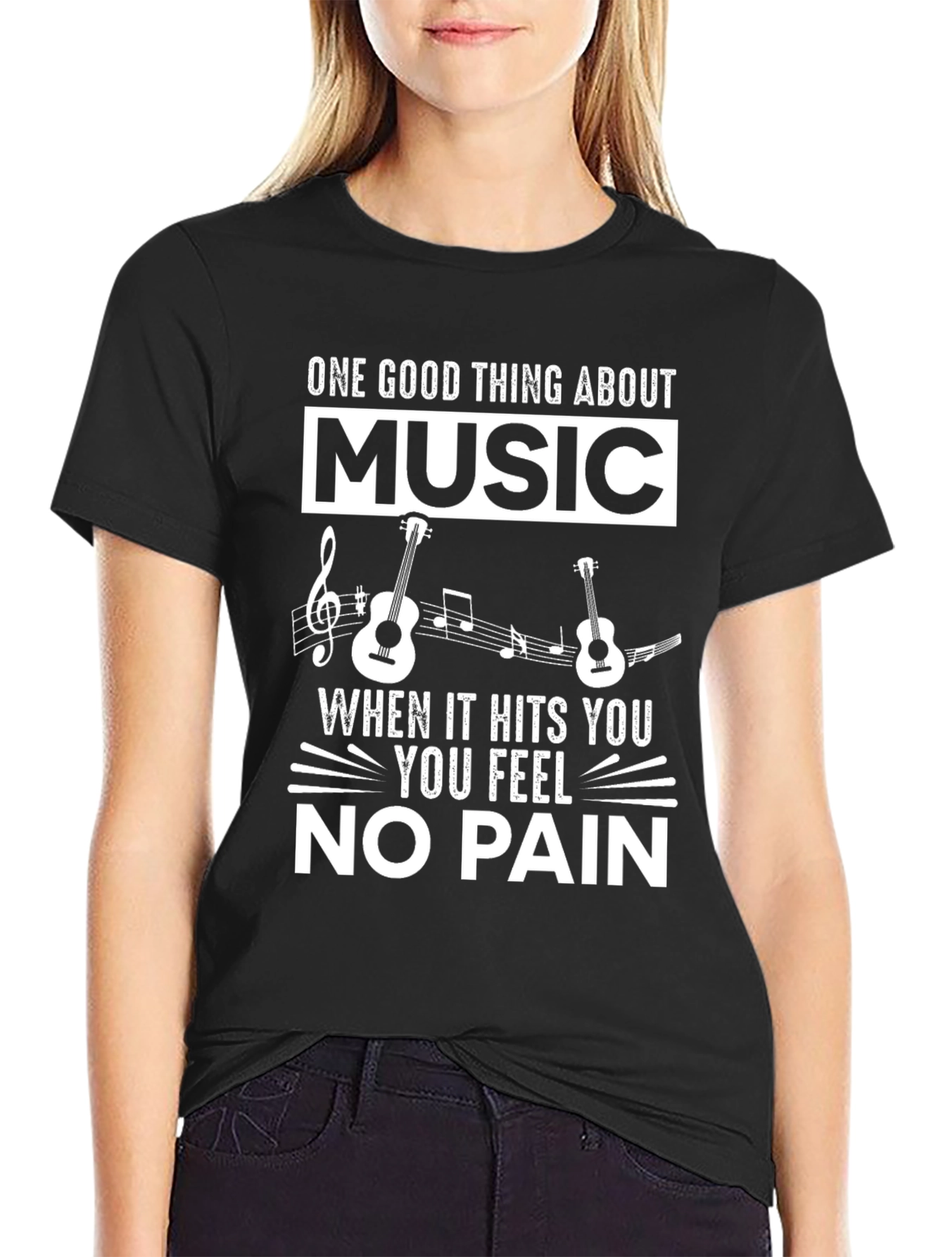 Music No Pain Graphic T-Shirt