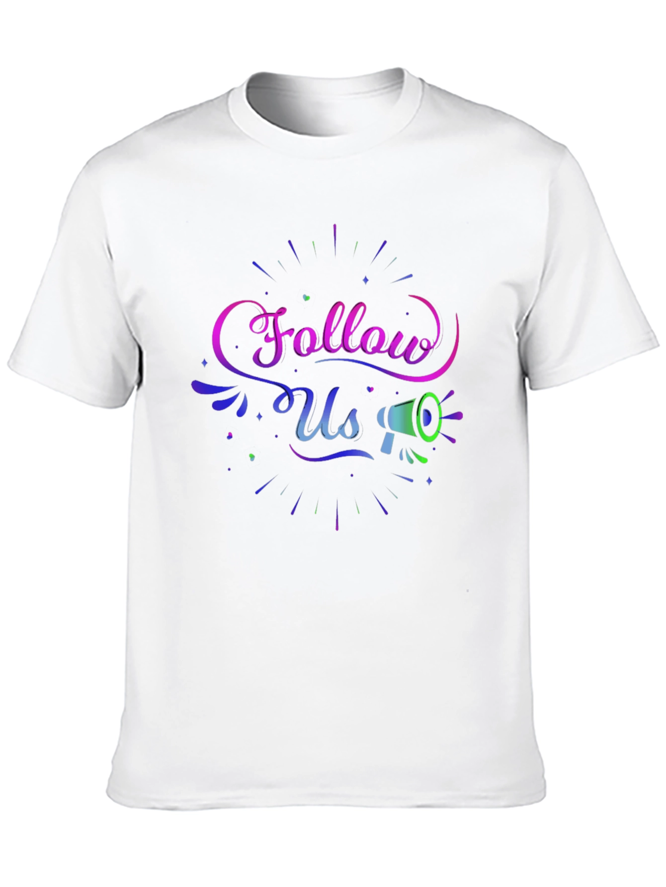Follow Us Graphic Print Black T-Shirt