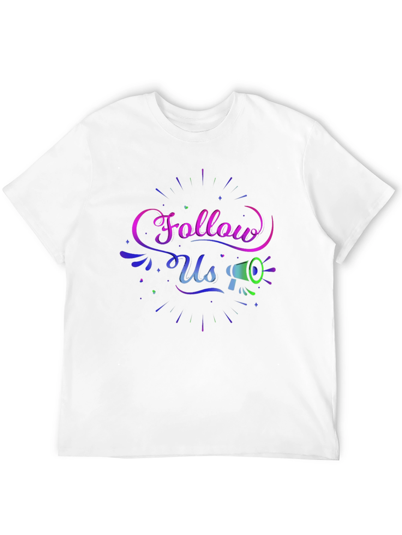 Follow Us Graphic Print Black T-Shirt