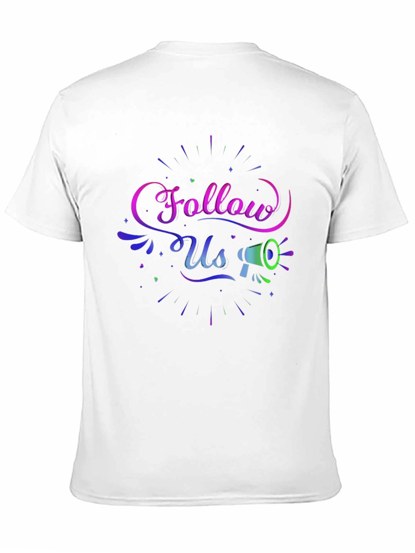 Follow Us Graphic Print Black T-Shirt