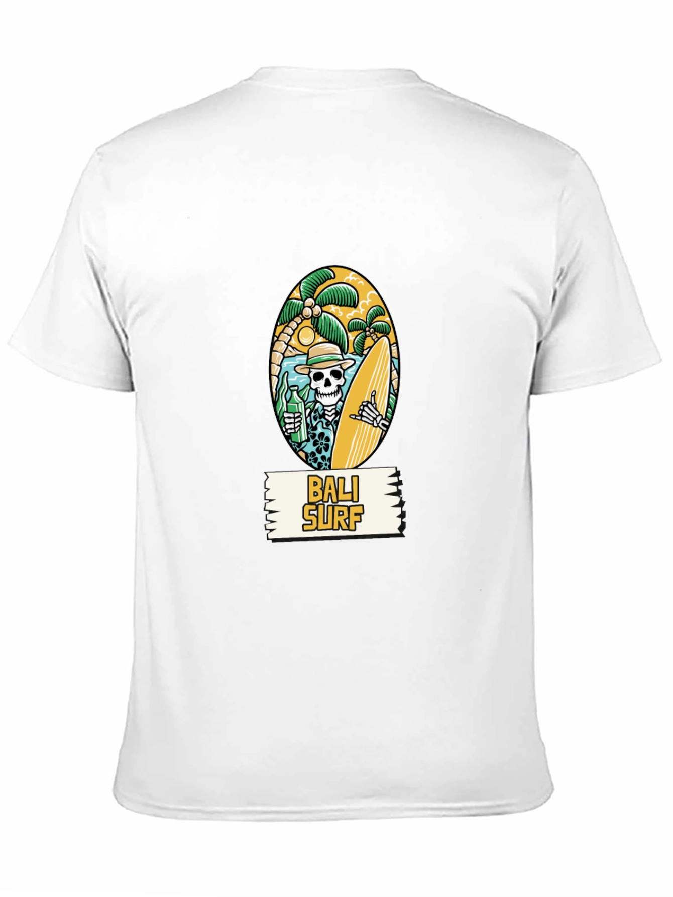 Bali Surf Skeleton Graphic T-Shirt