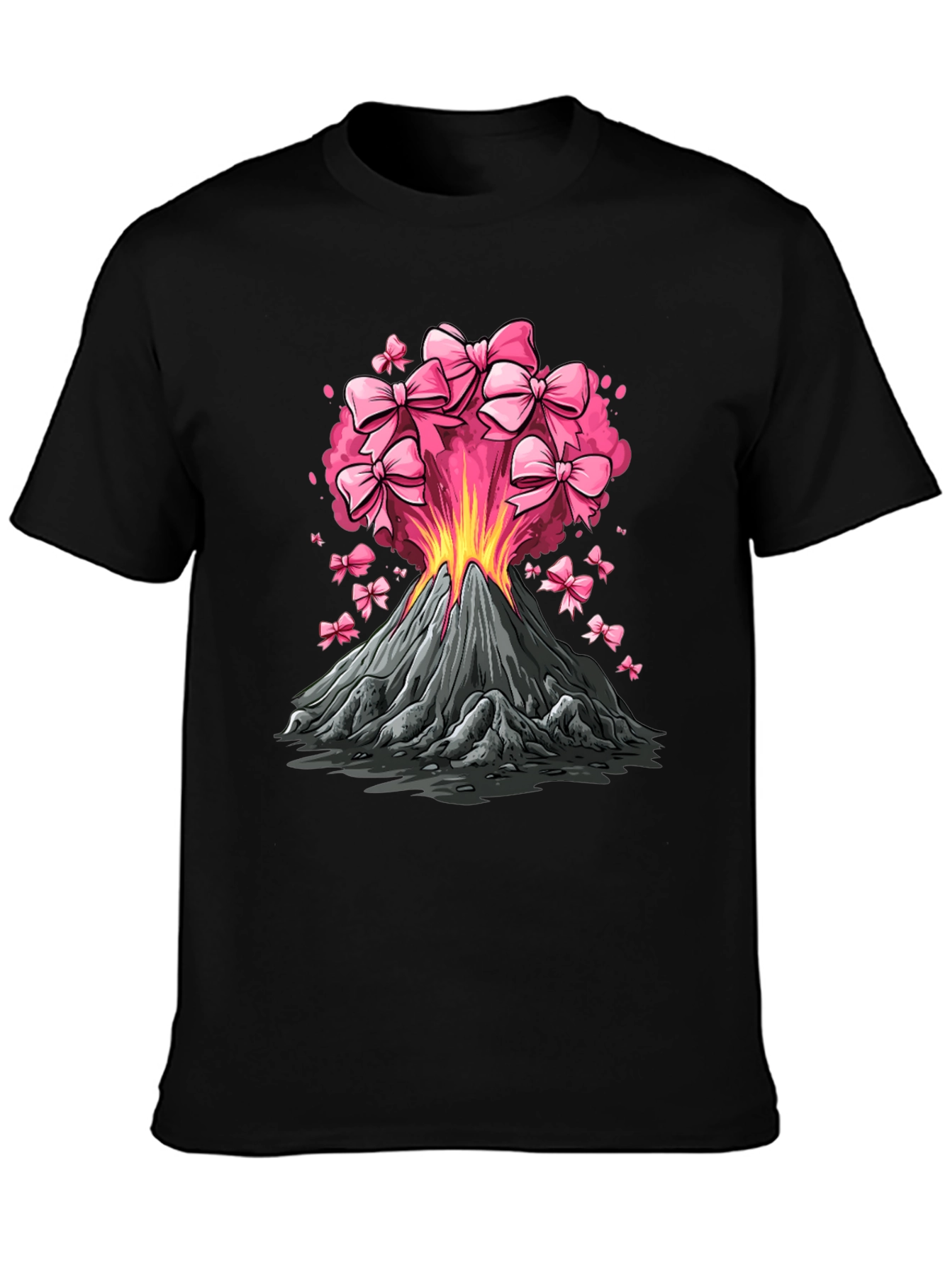 Volcano Pink Bow Eruption Graphic Tee