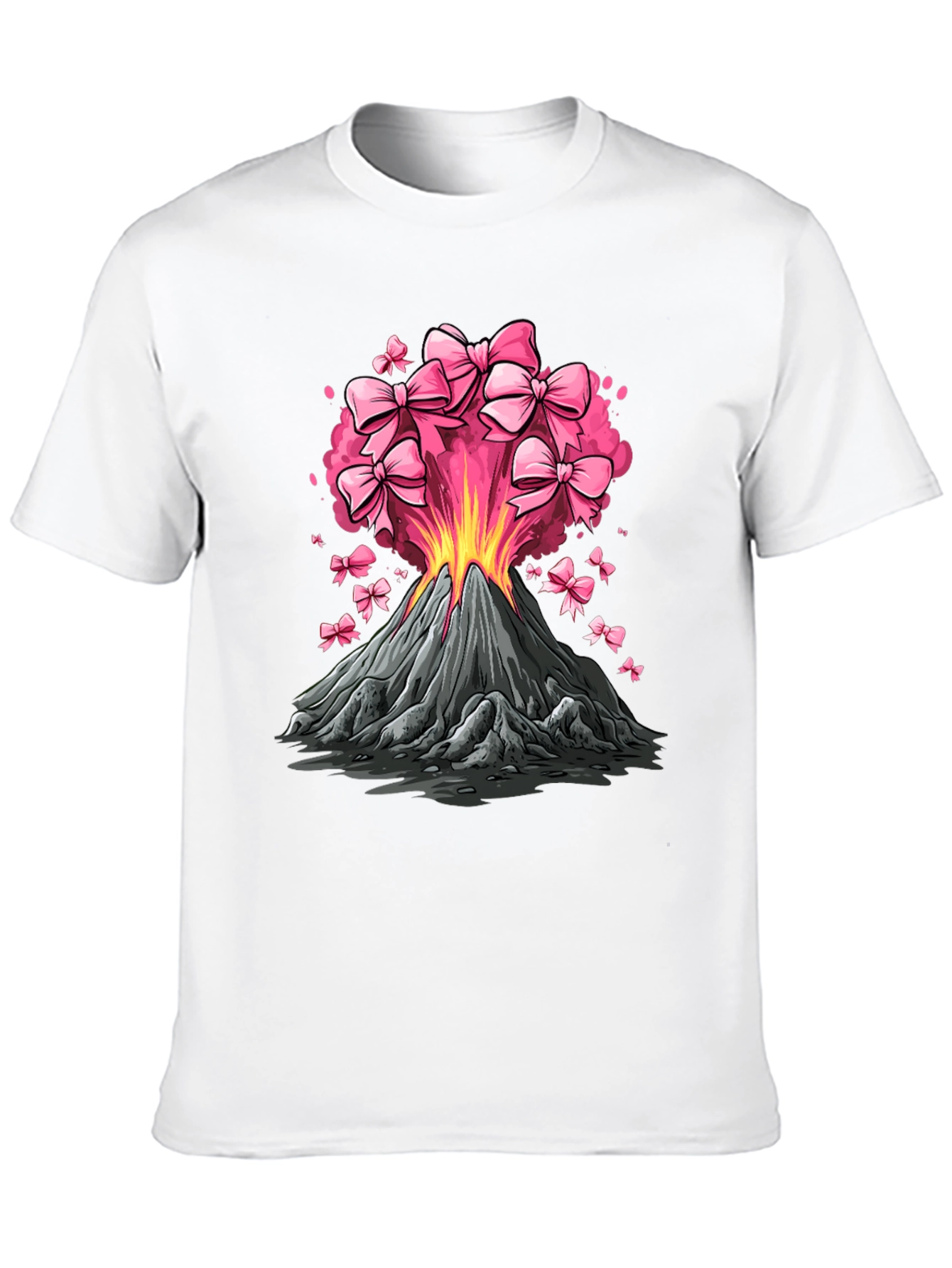Volcano Pink Bow Eruption Graphic Tee