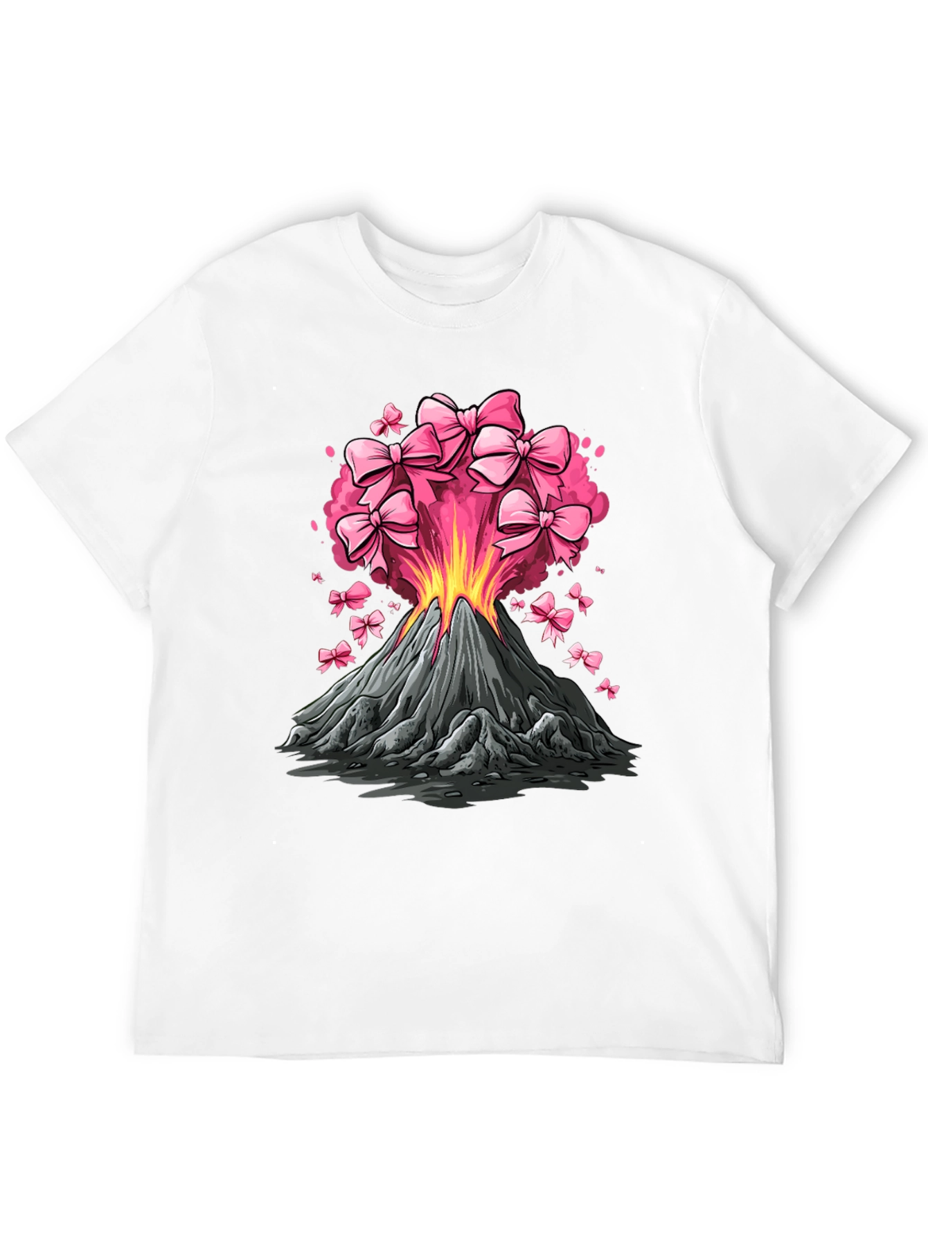 Volcano Pink Bow Eruption Graphic Tee