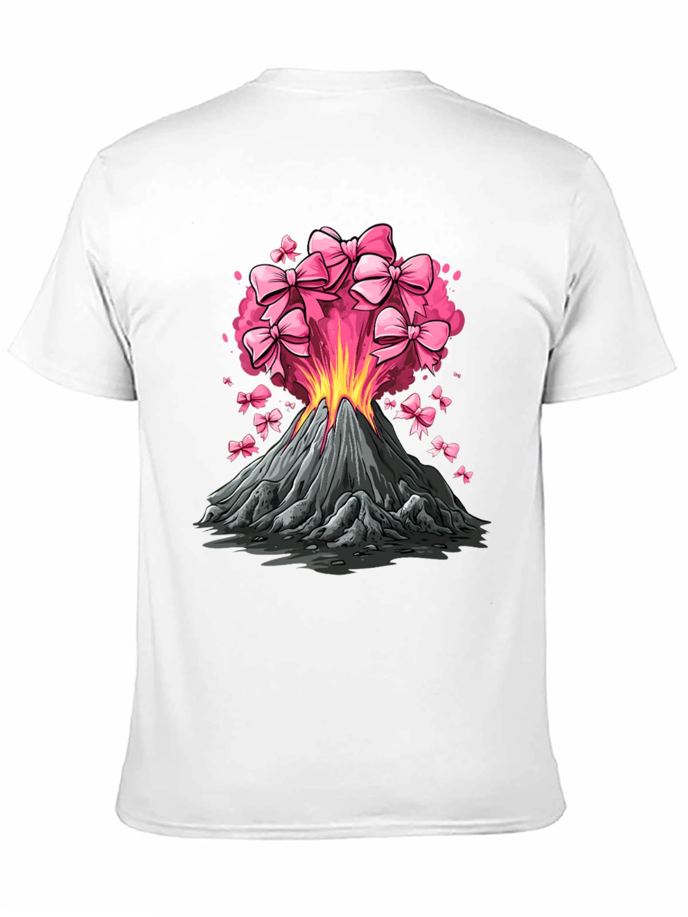 Volcano Pink Bow Eruption Graphic Tee