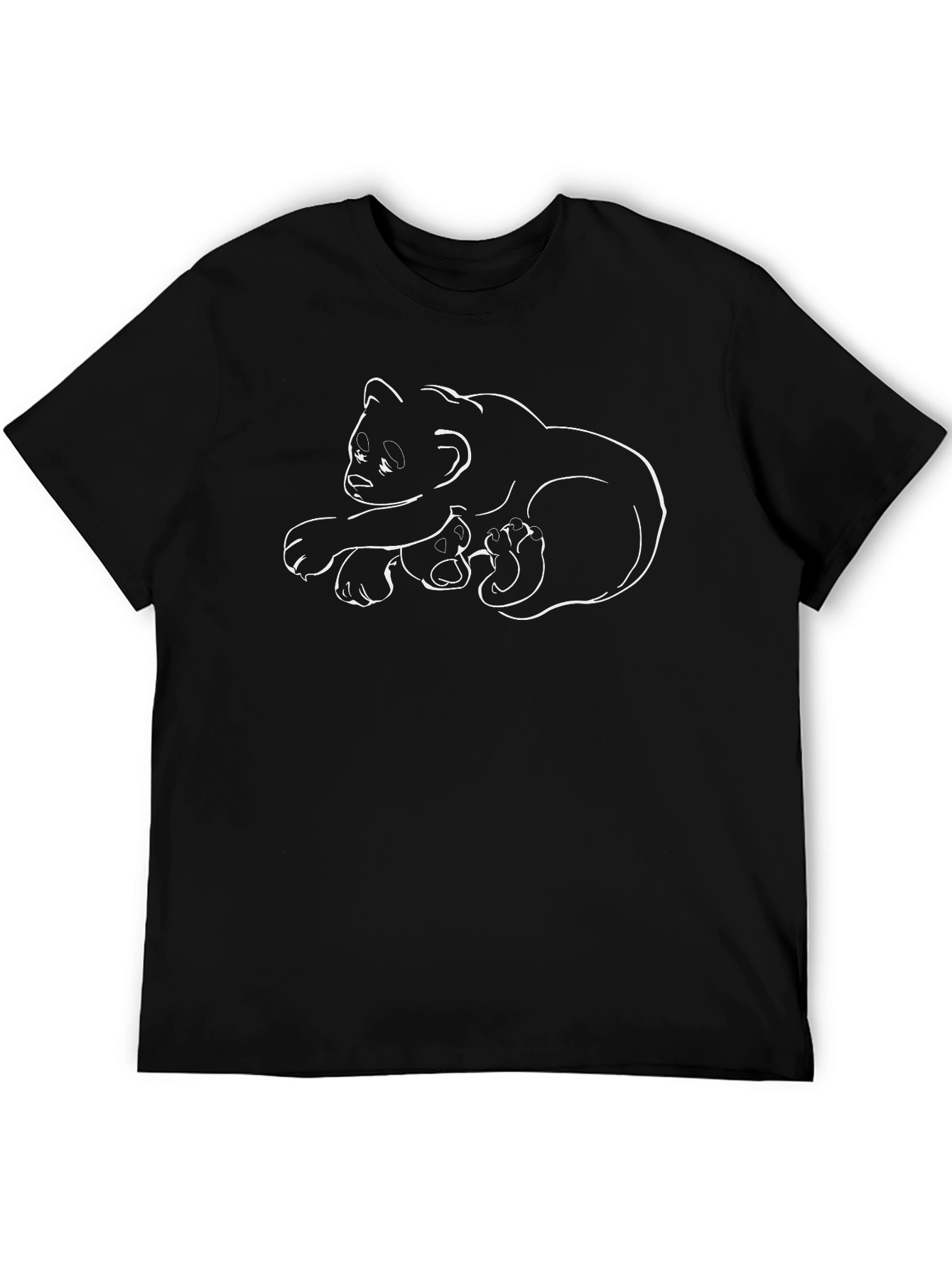 Black Panda Graphic Tee - Cozy Comfort Style