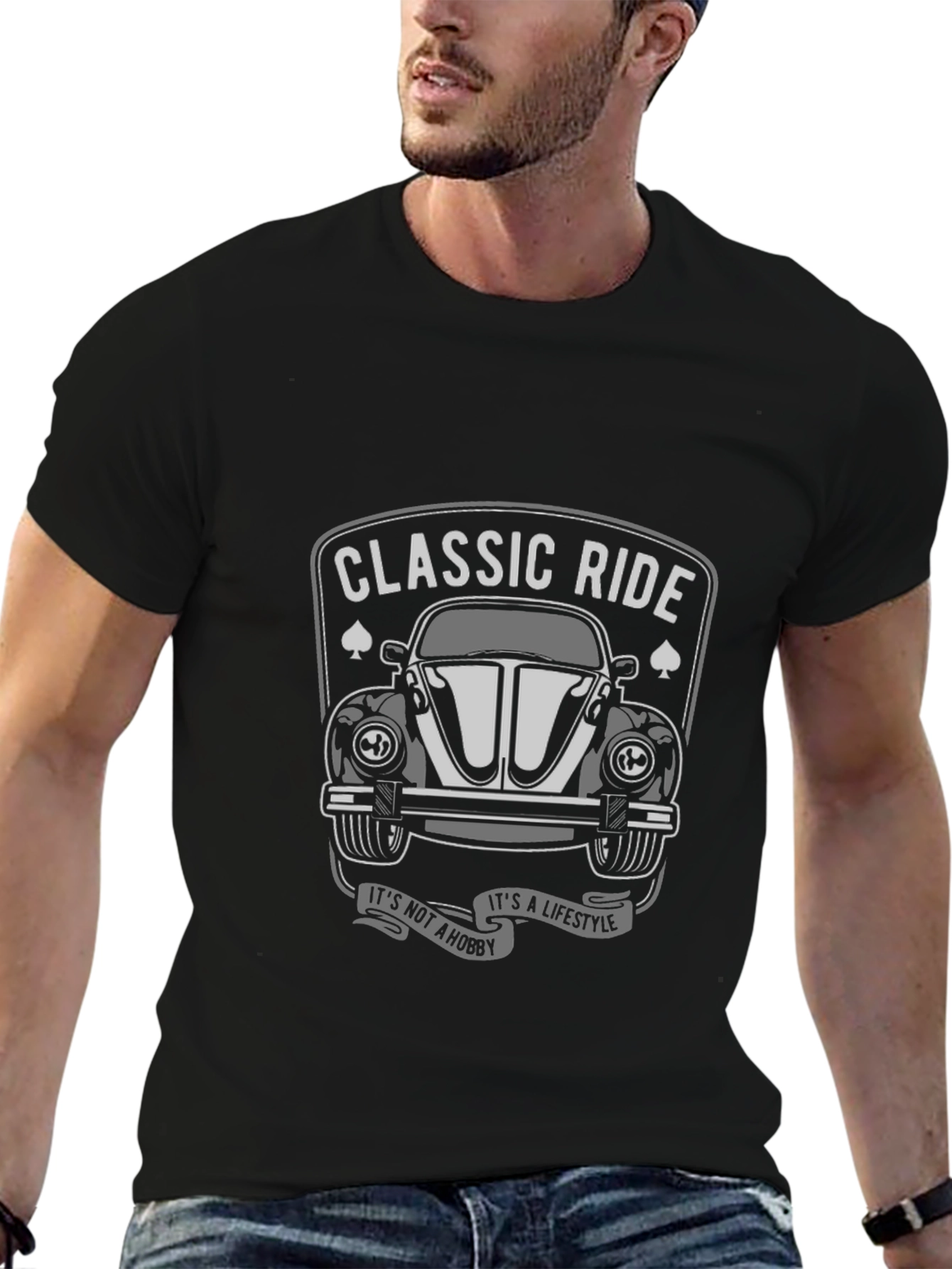 Classic Ride Beetle Car Graphic T-Shirt