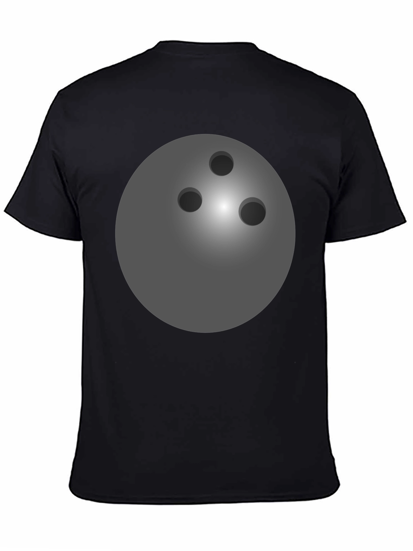 Bowling Ball Graphic Tee - Black Cotton T-Shirt