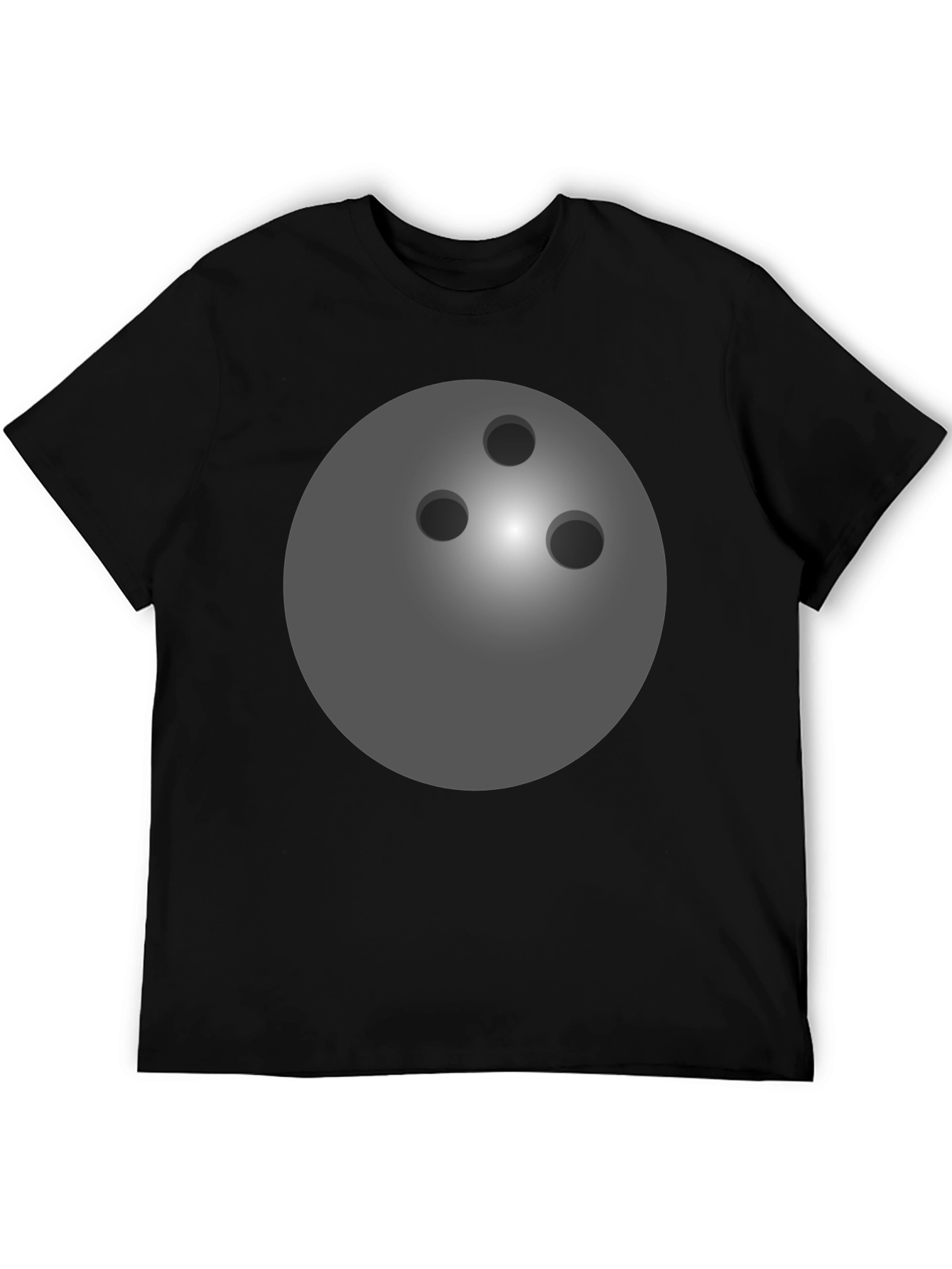 Bowling Ball Graphic Tee - Black Cotton T-Shirt