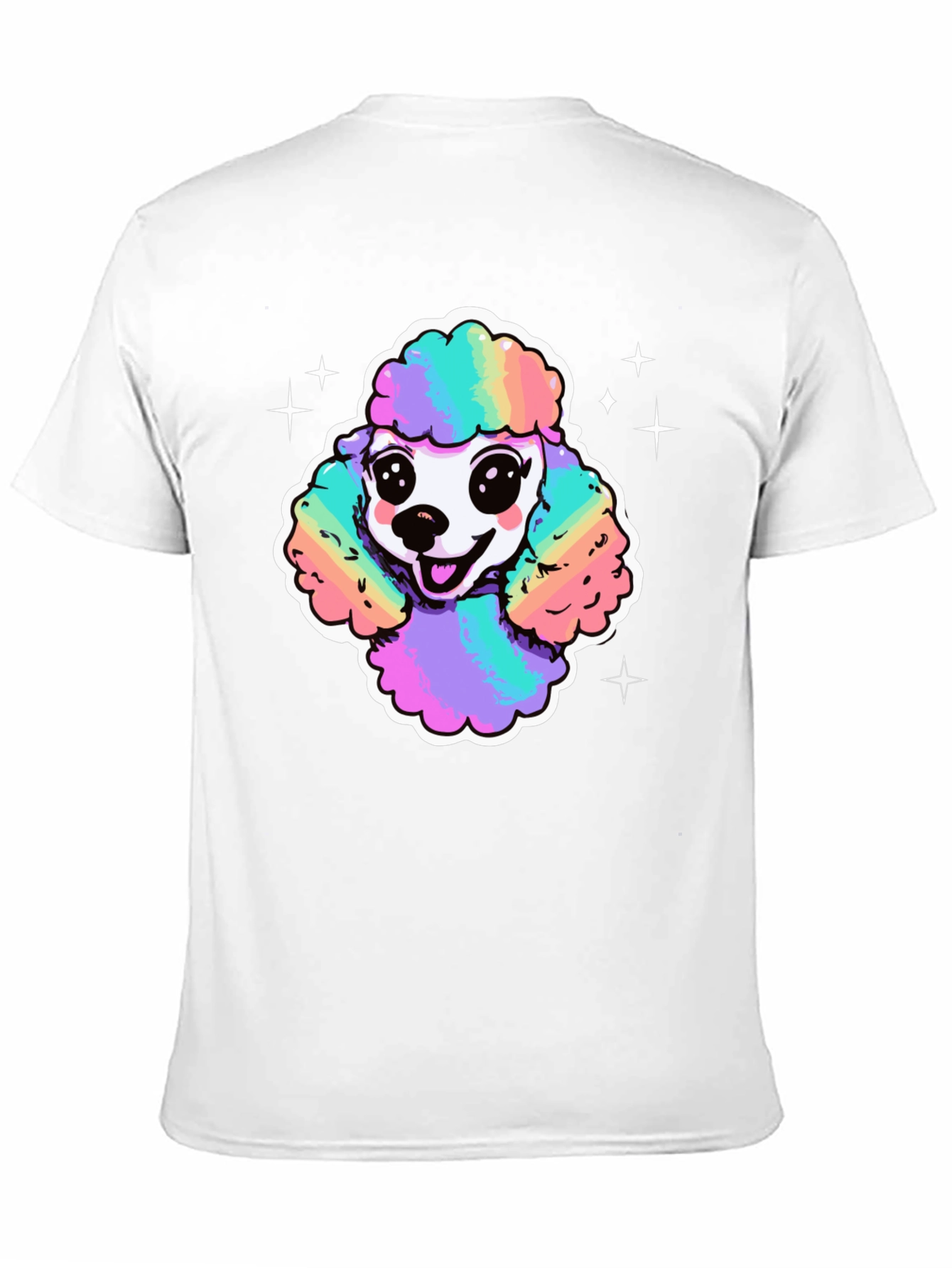 Rainbow Poodle Graphic T-Shirt