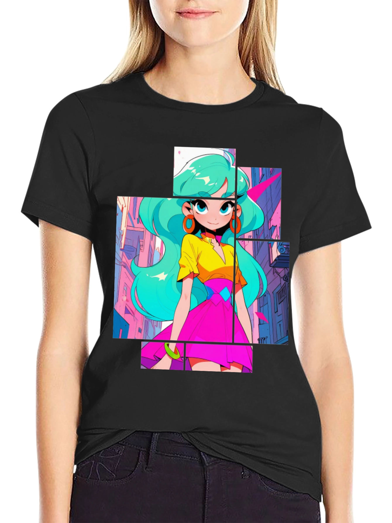 Anime Girl Graphic Tee - Cool Street Style