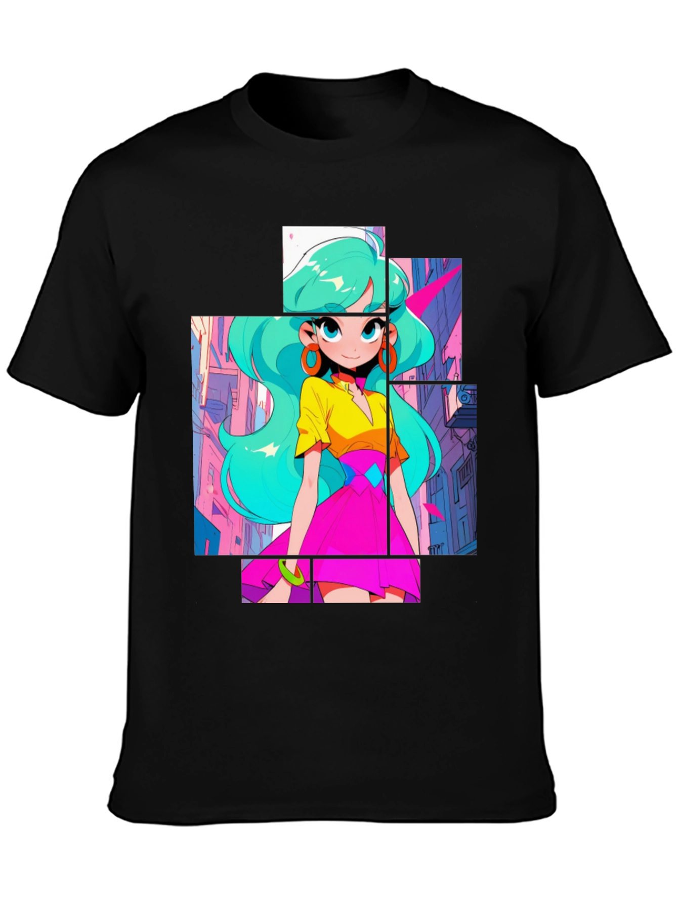 Anime Girl Graphic Tee - Cool Street Style