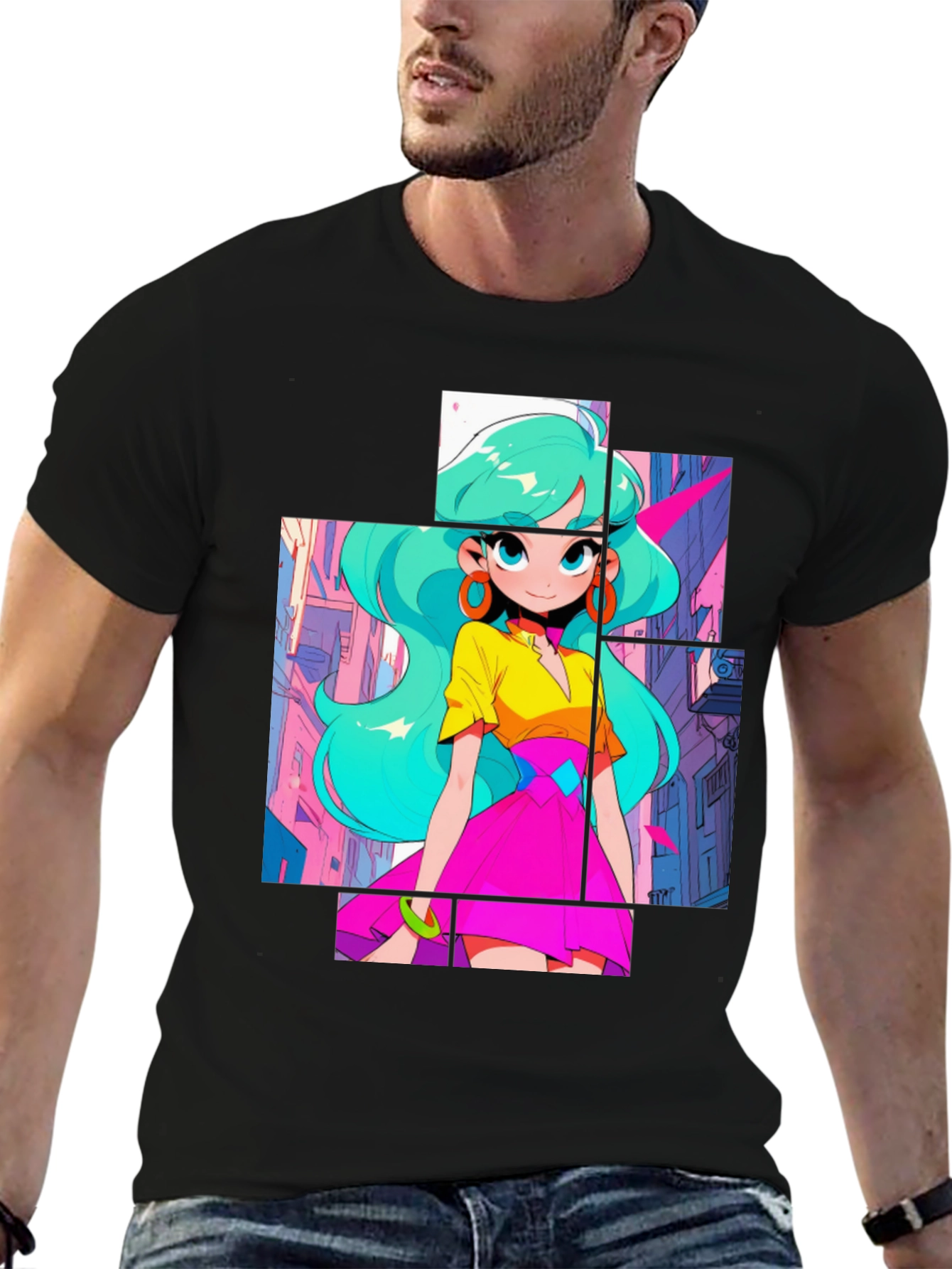 Anime Girl Graphic Tee - Cool Street Style
