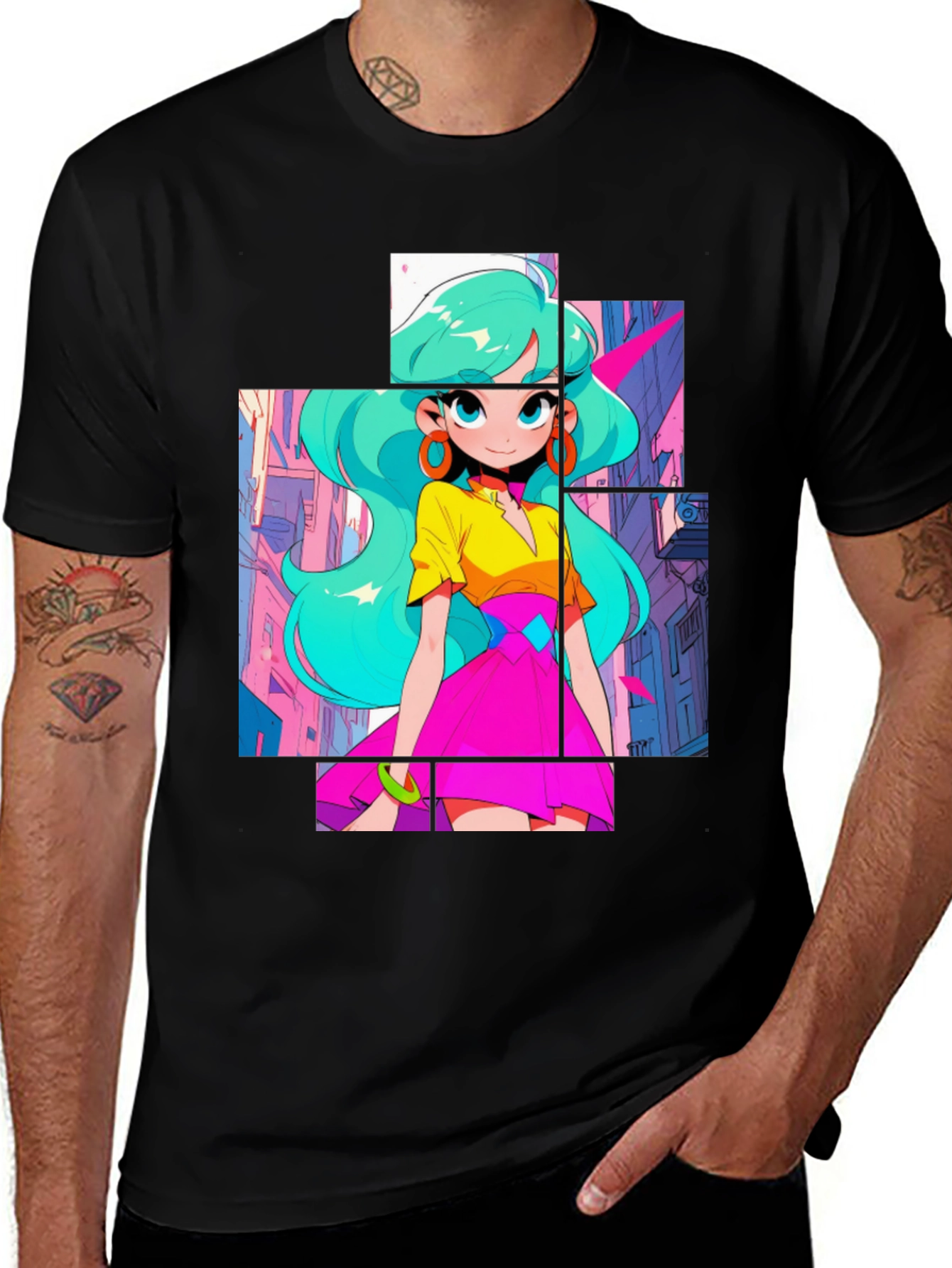 Anime Girl Graphic Tee - Cool Street Style