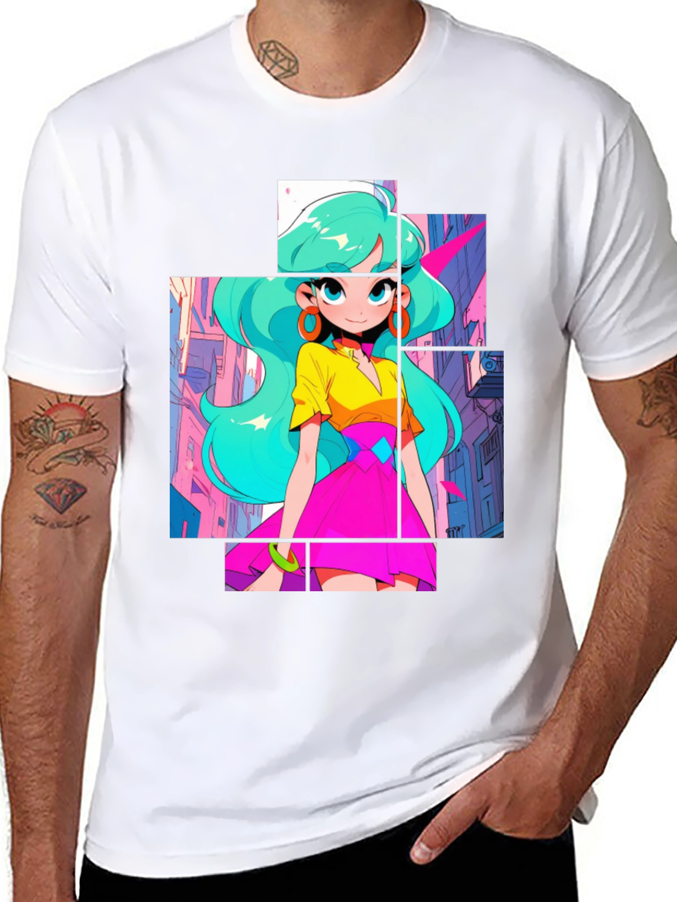 Anime Girl Graphic Tee - Cool Street Style