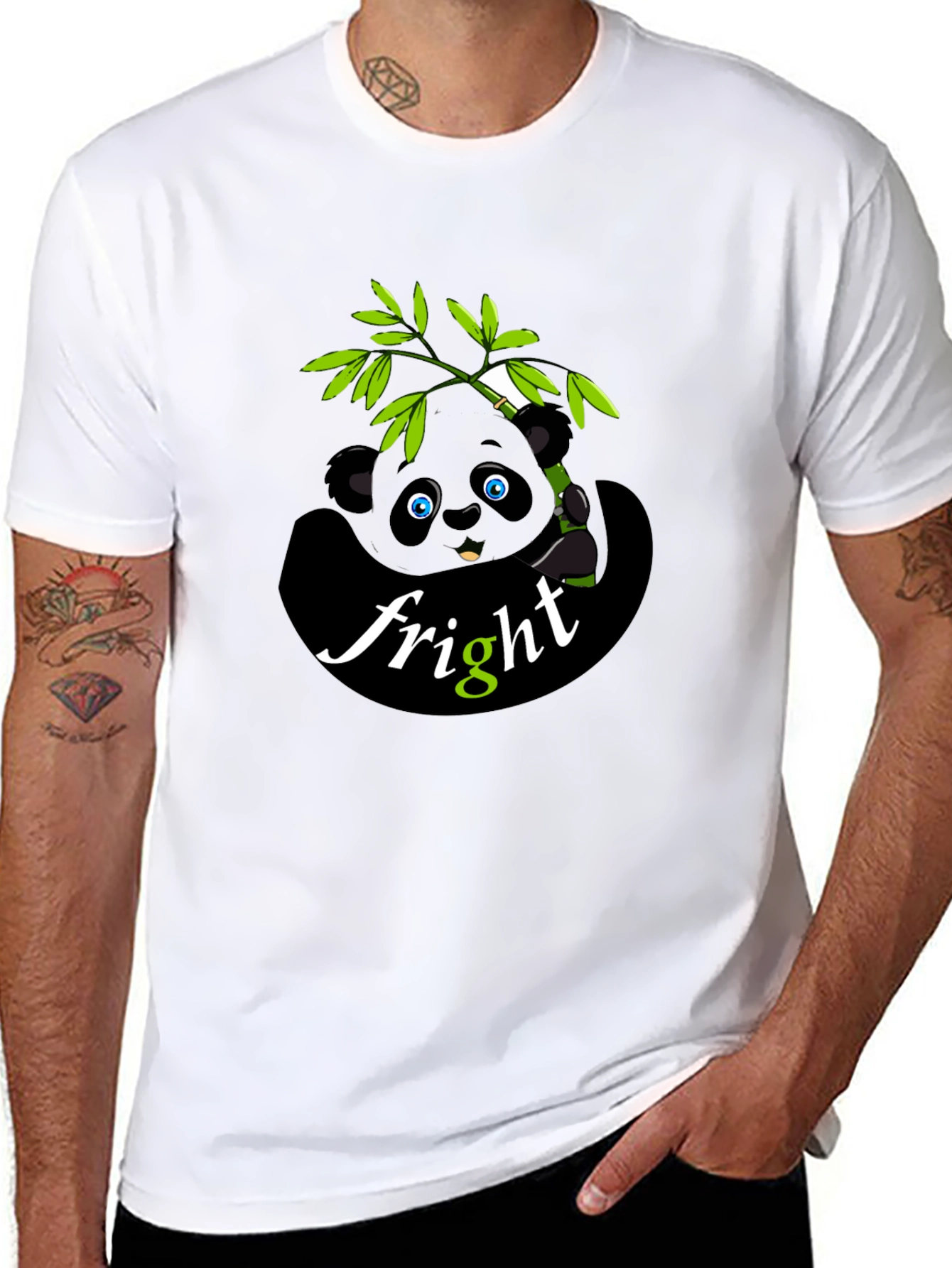 Panda Fright Graphic T-Shirt
