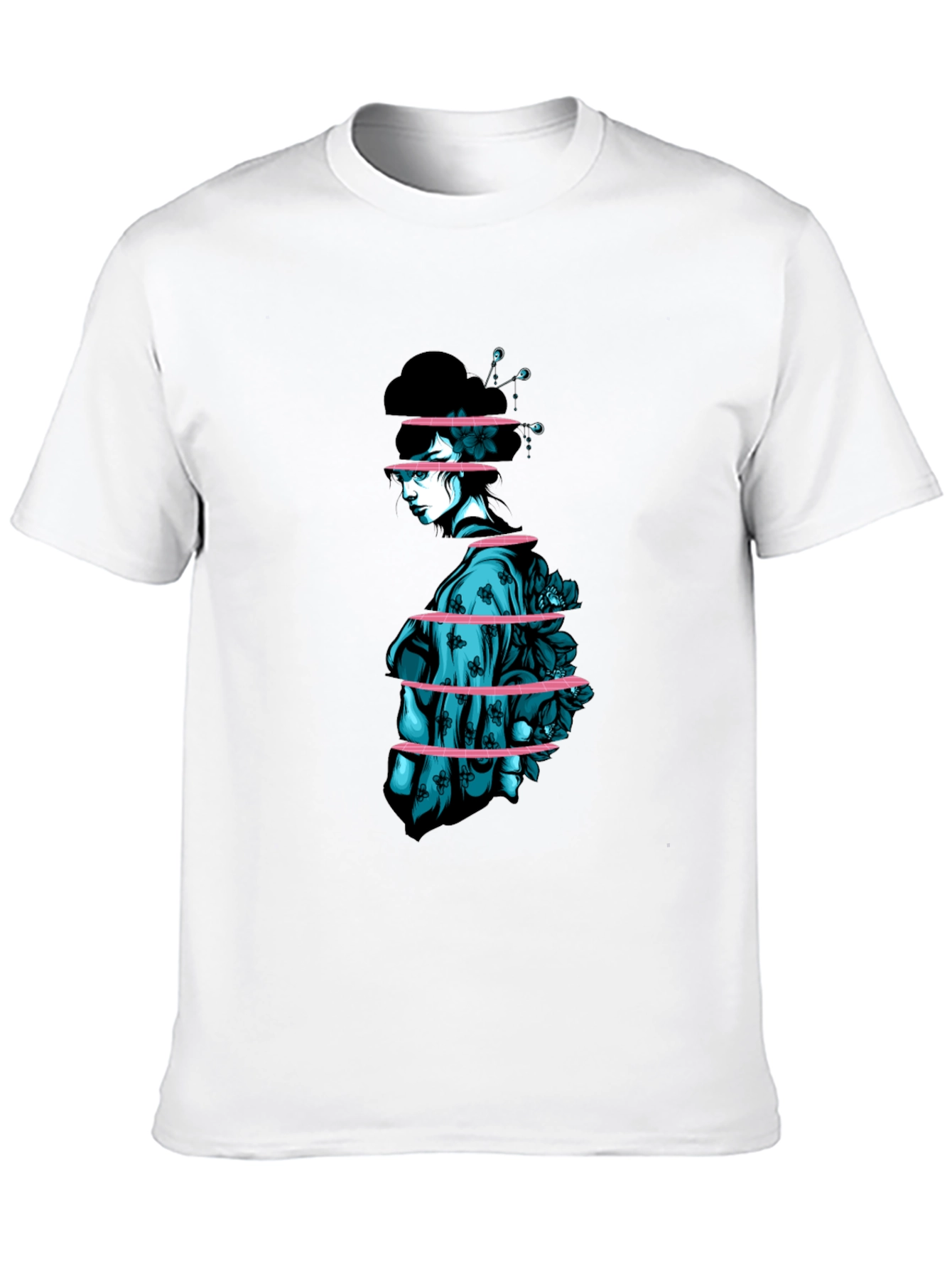 Sliced Geisha Graphic Tee - Unique Streetwear