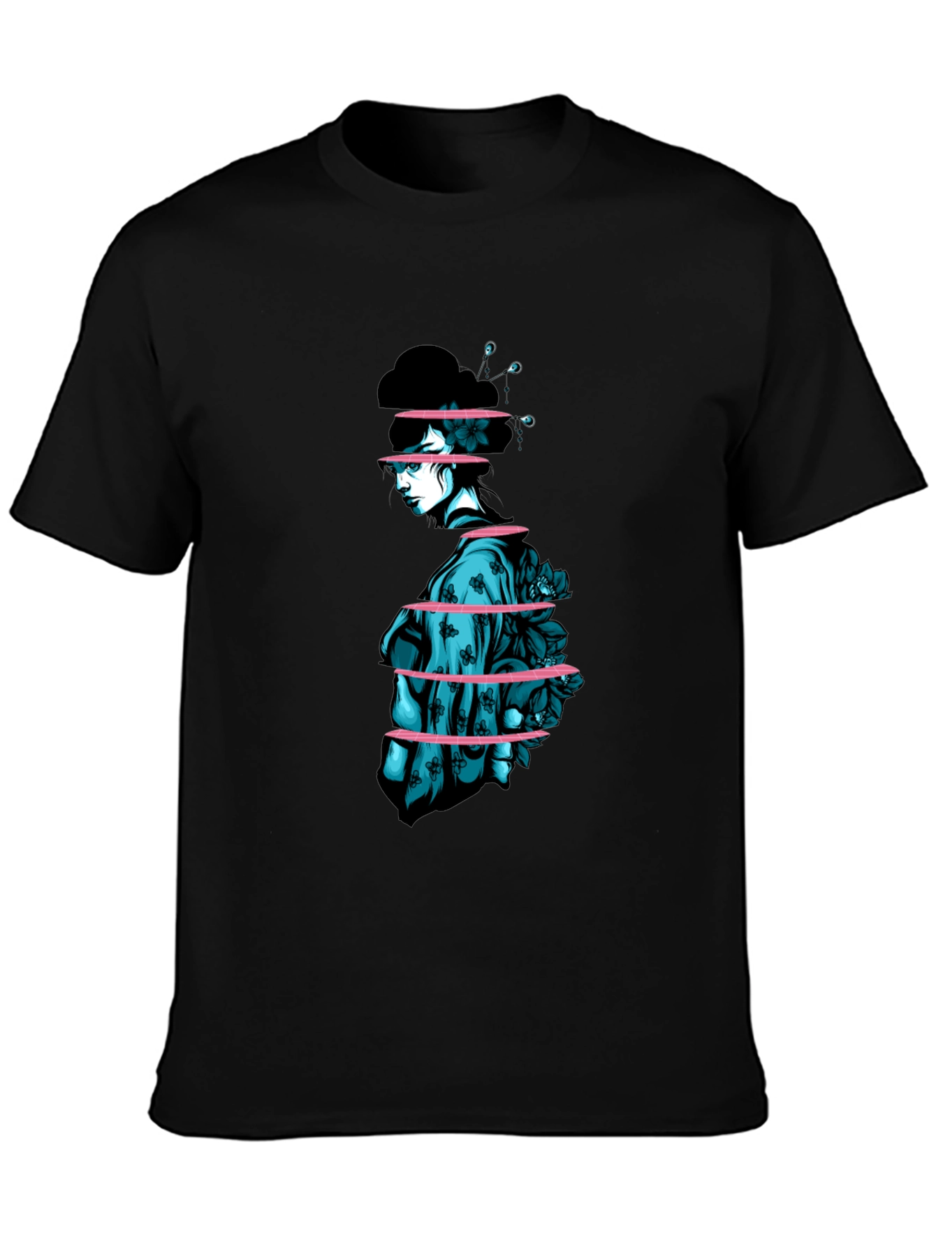 Sliced Geisha Graphic Tee - Unique Streetwear