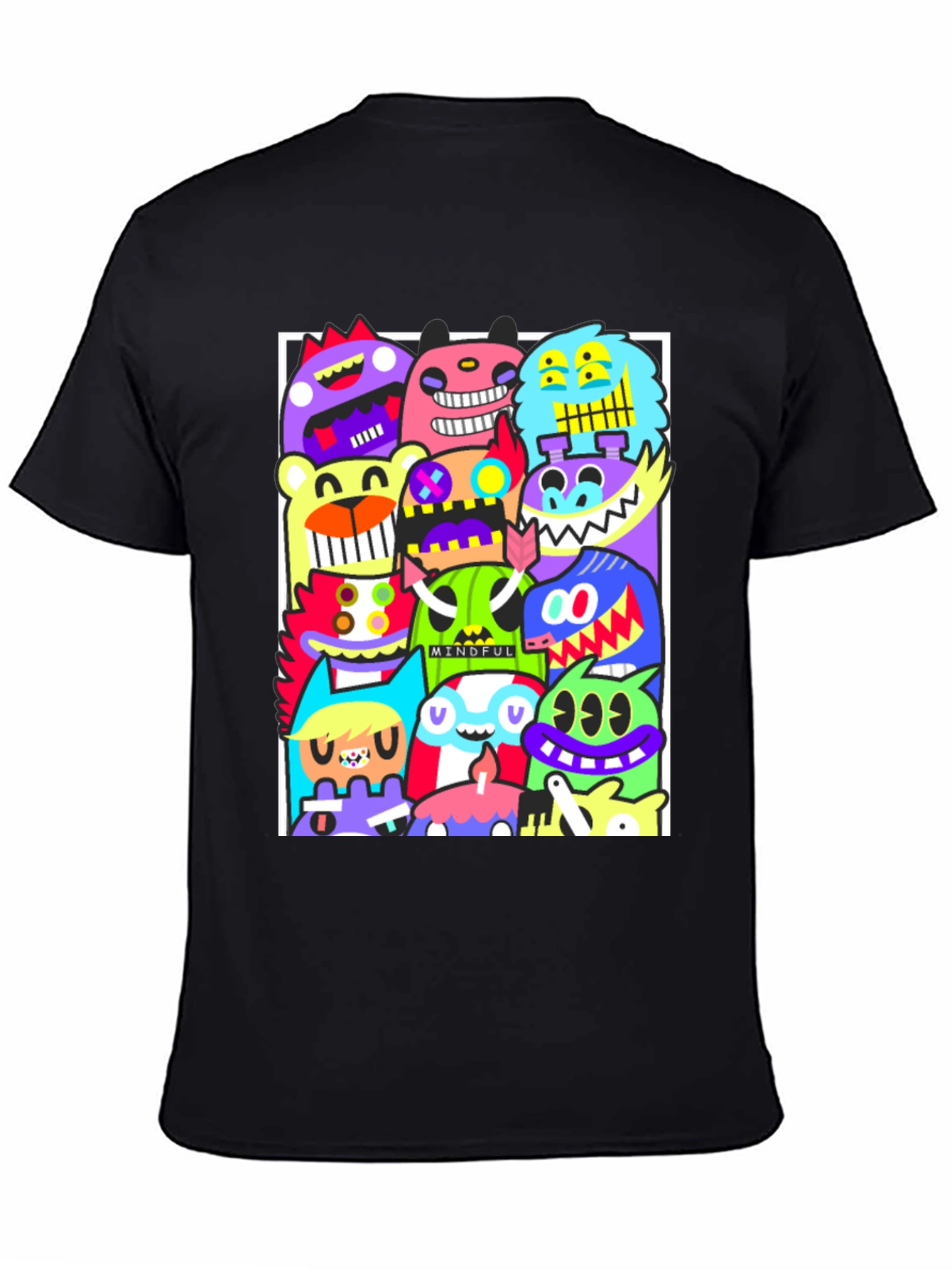 Funky Monster Graphic T-Shirt - Black