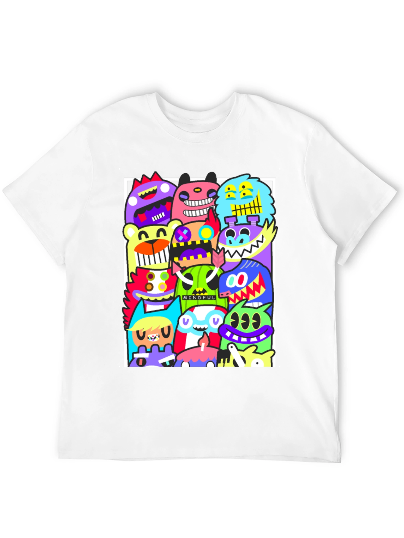 Funky Monster Graphic T-Shirt - Black