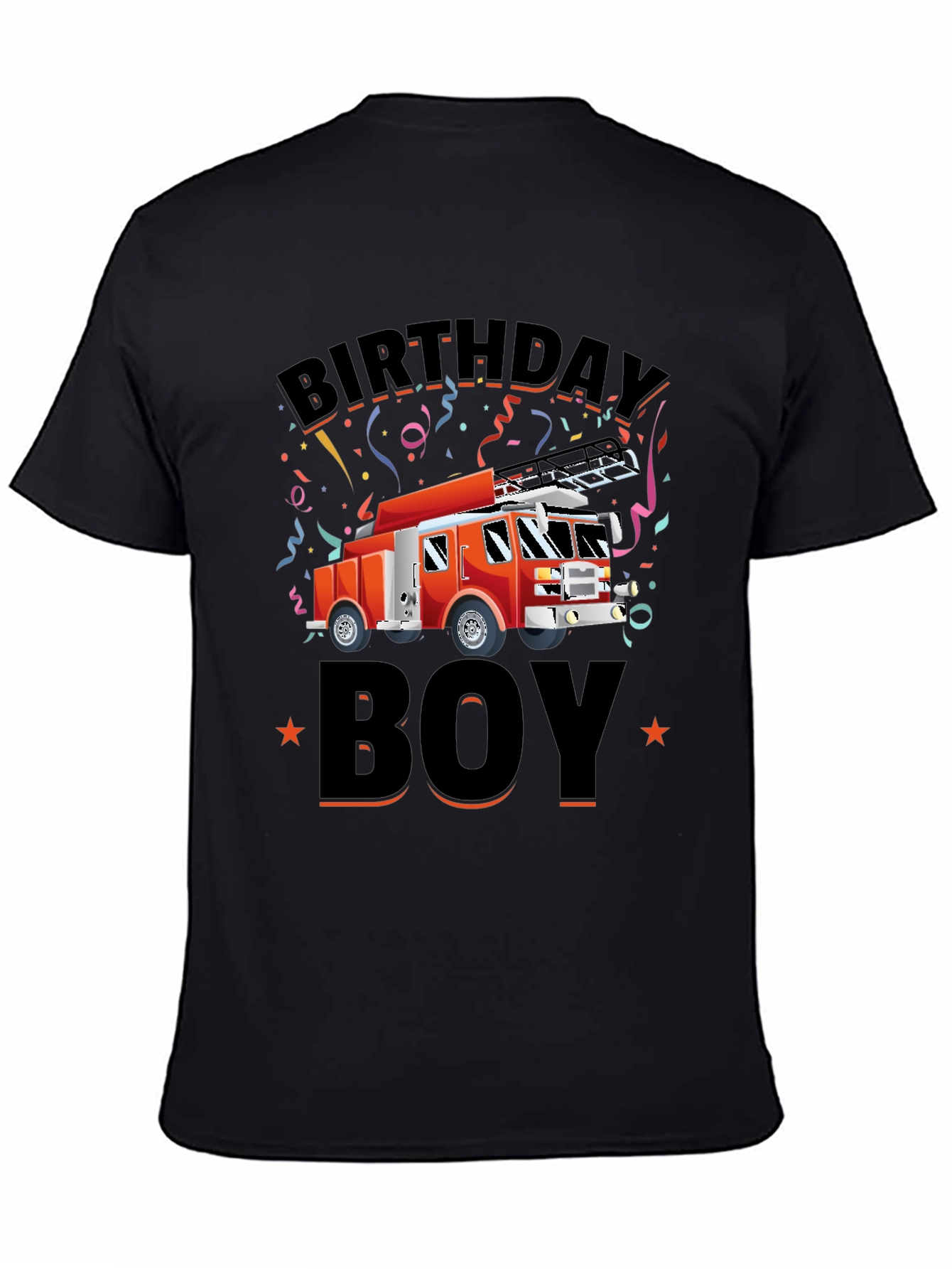 Firetruck Birthday Boy Graphic T-Shirt