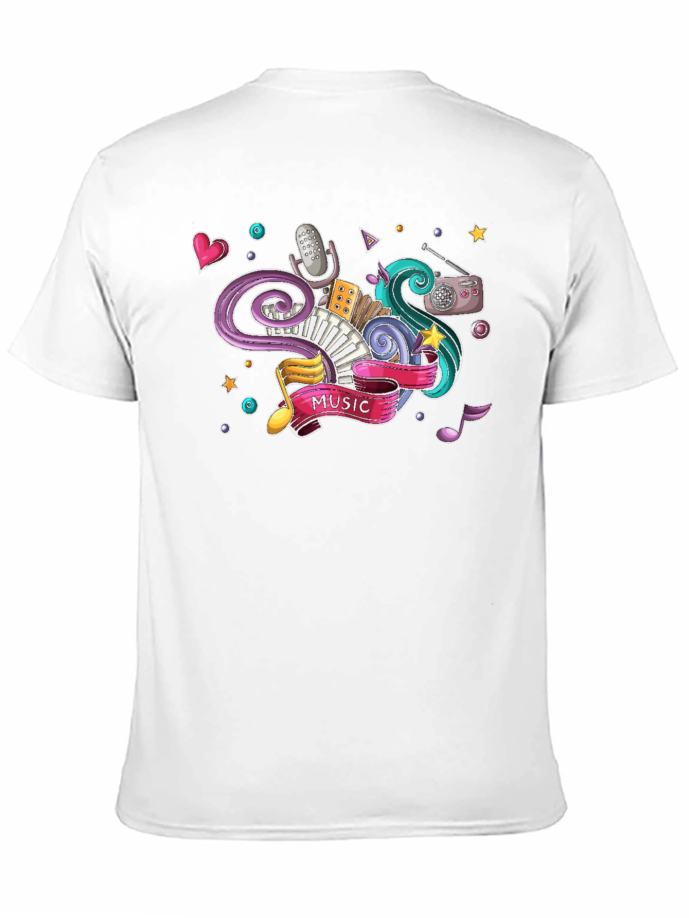 Music Lover Graphic Tee - Black Cotton T-Shirt