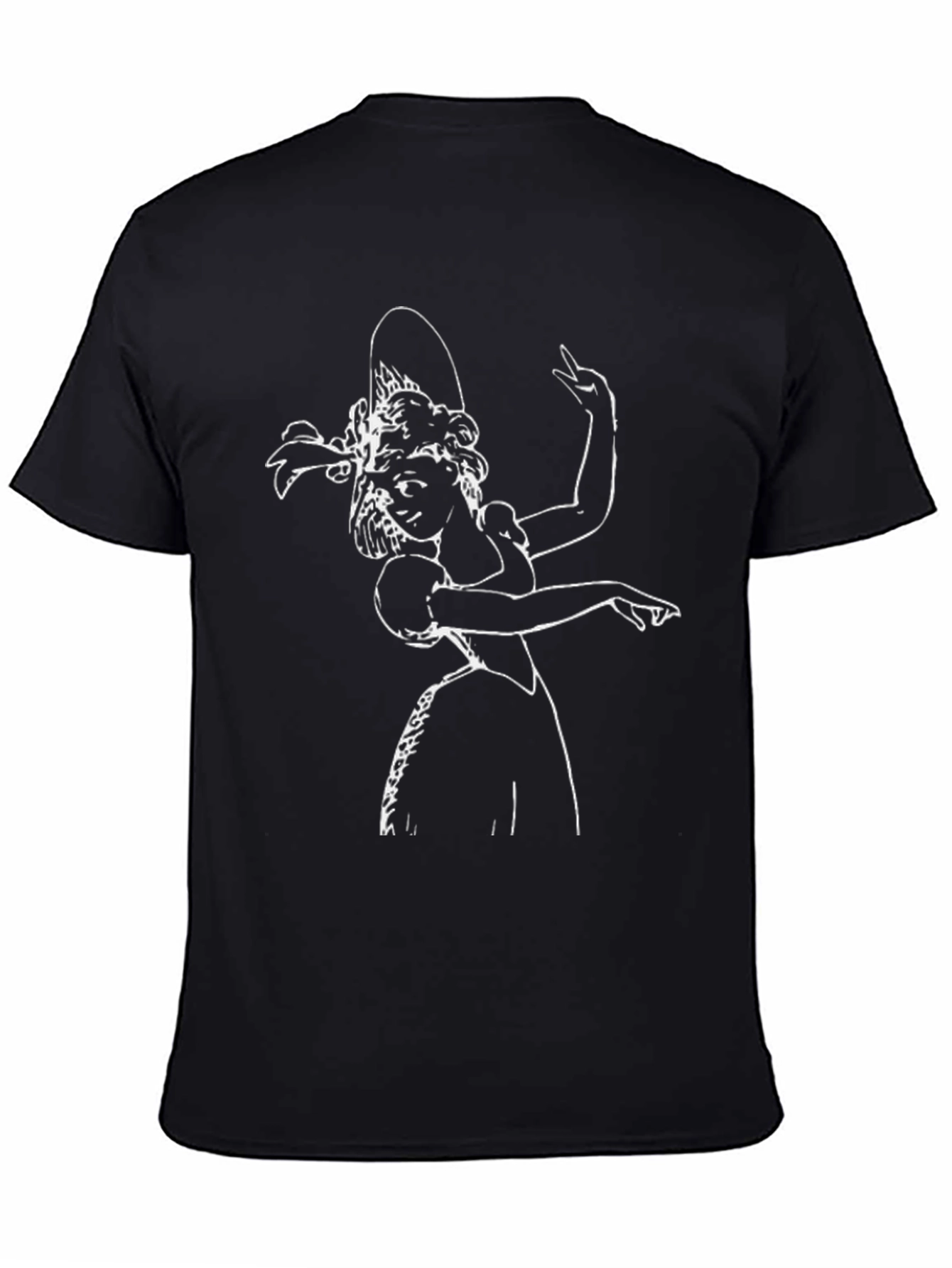Elegant Woman Graphic Tee - Black