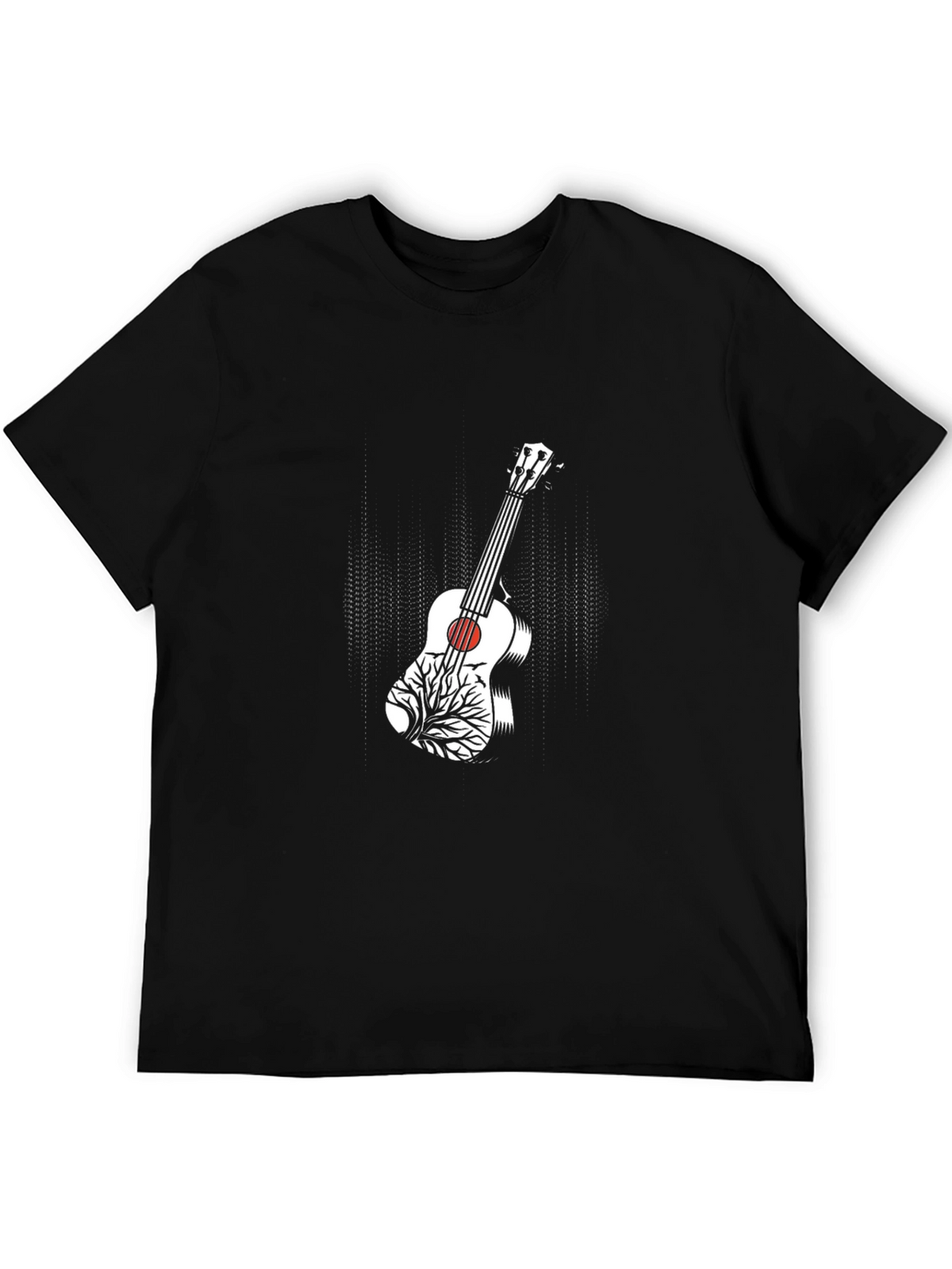 Guitar Tree Graphic T-Shirt - Black