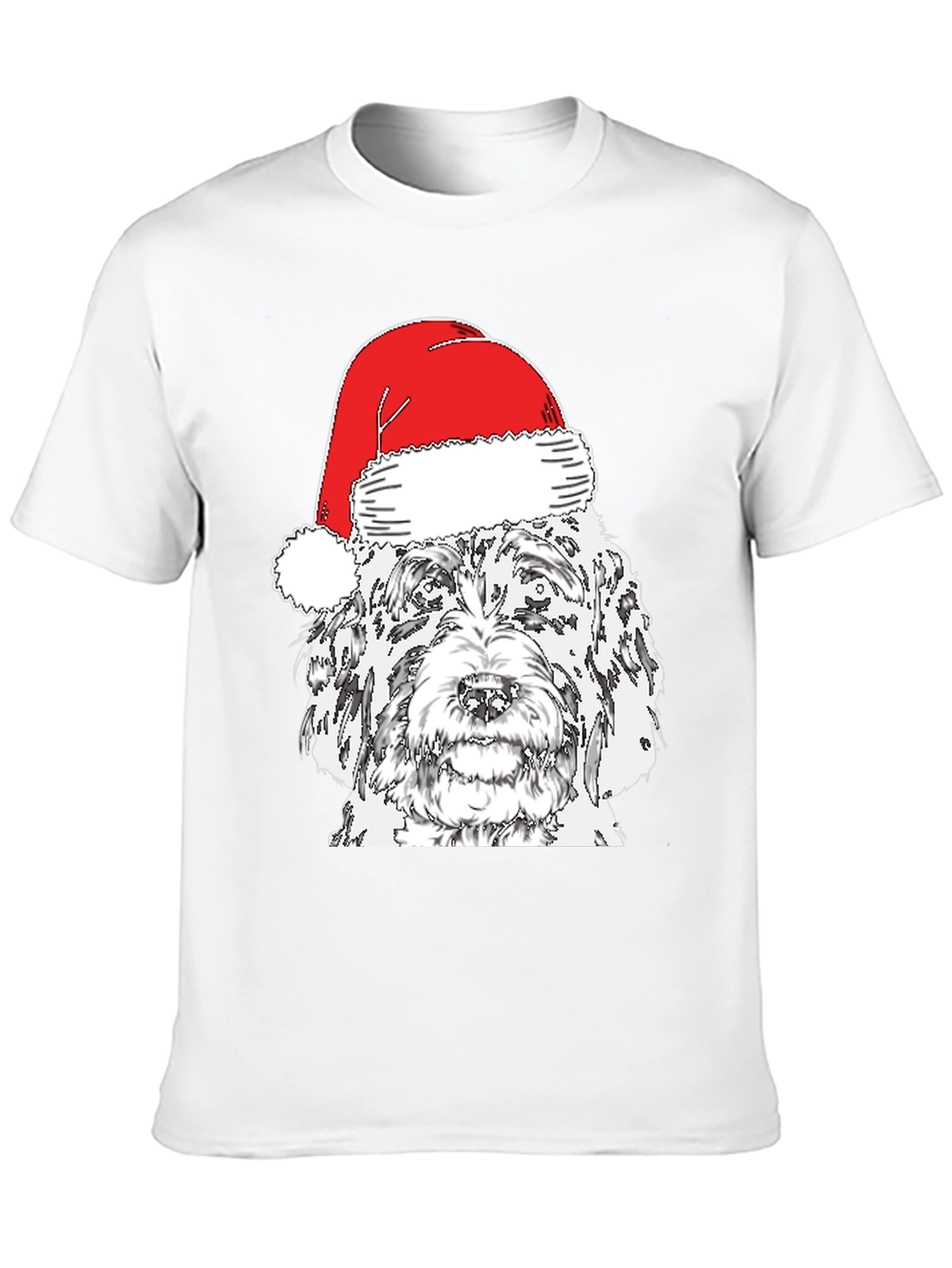 Festive Dog Santa Hat T-Shirt