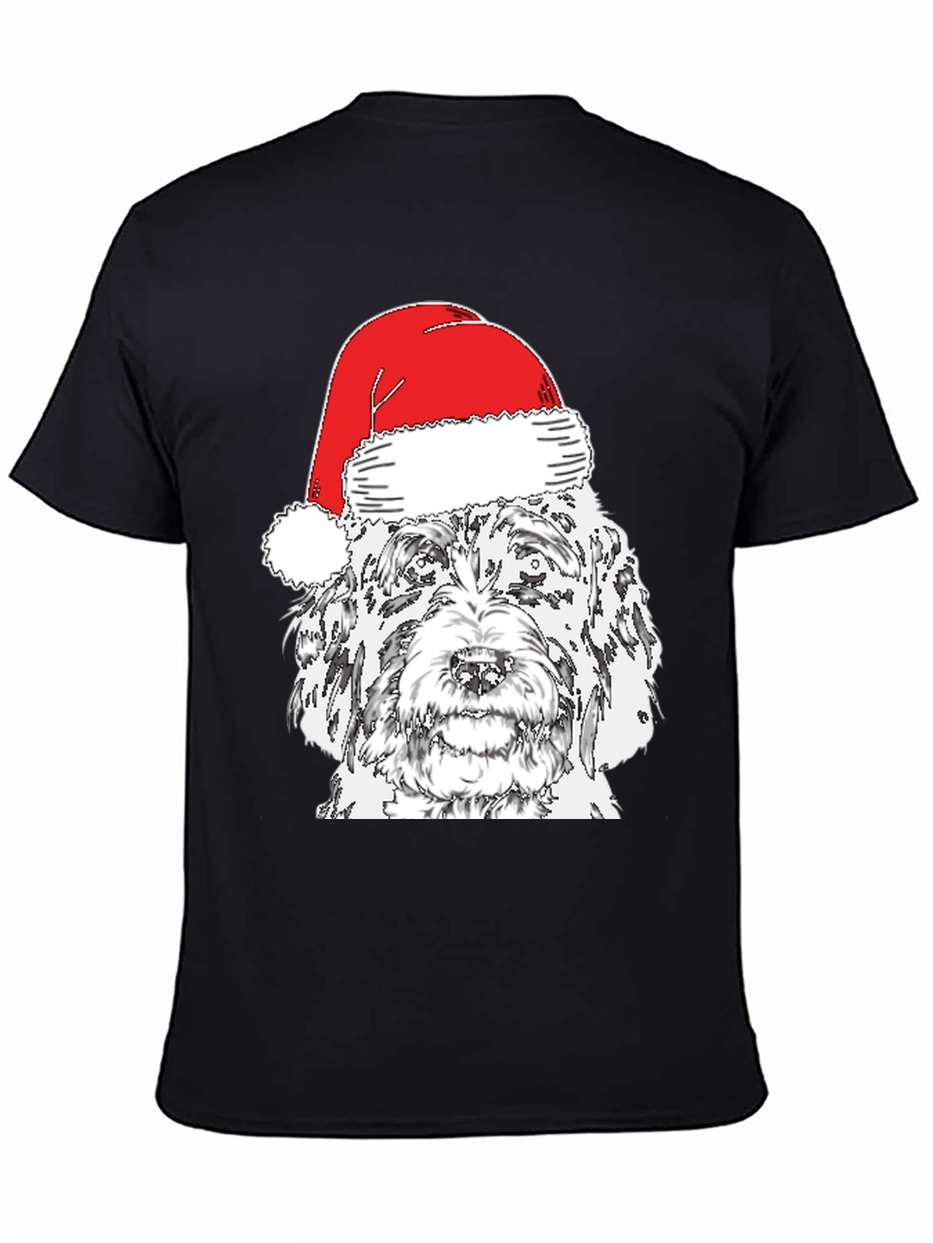 Festive Dog Santa Hat T-Shirt