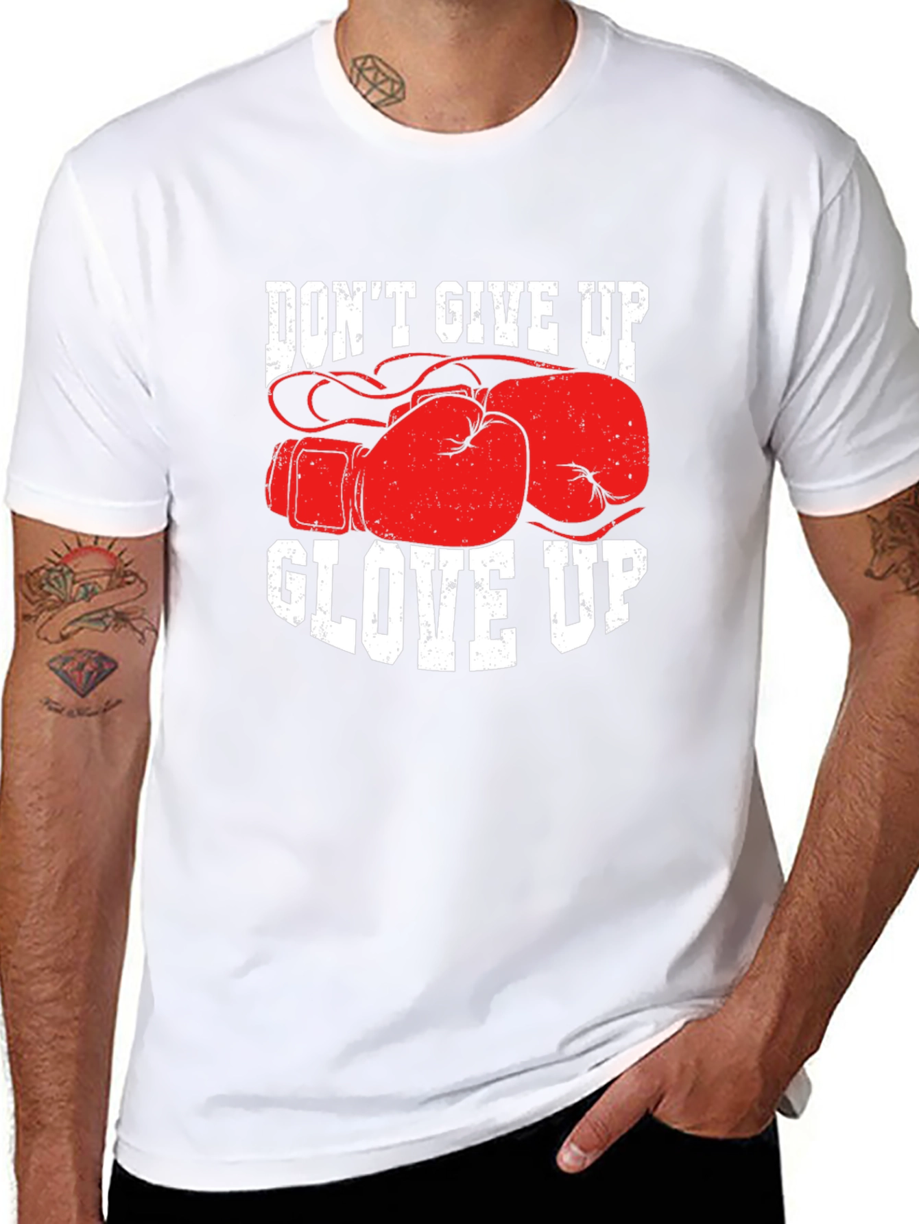 Dont Give Up Glove Up Boxing T-Shirt