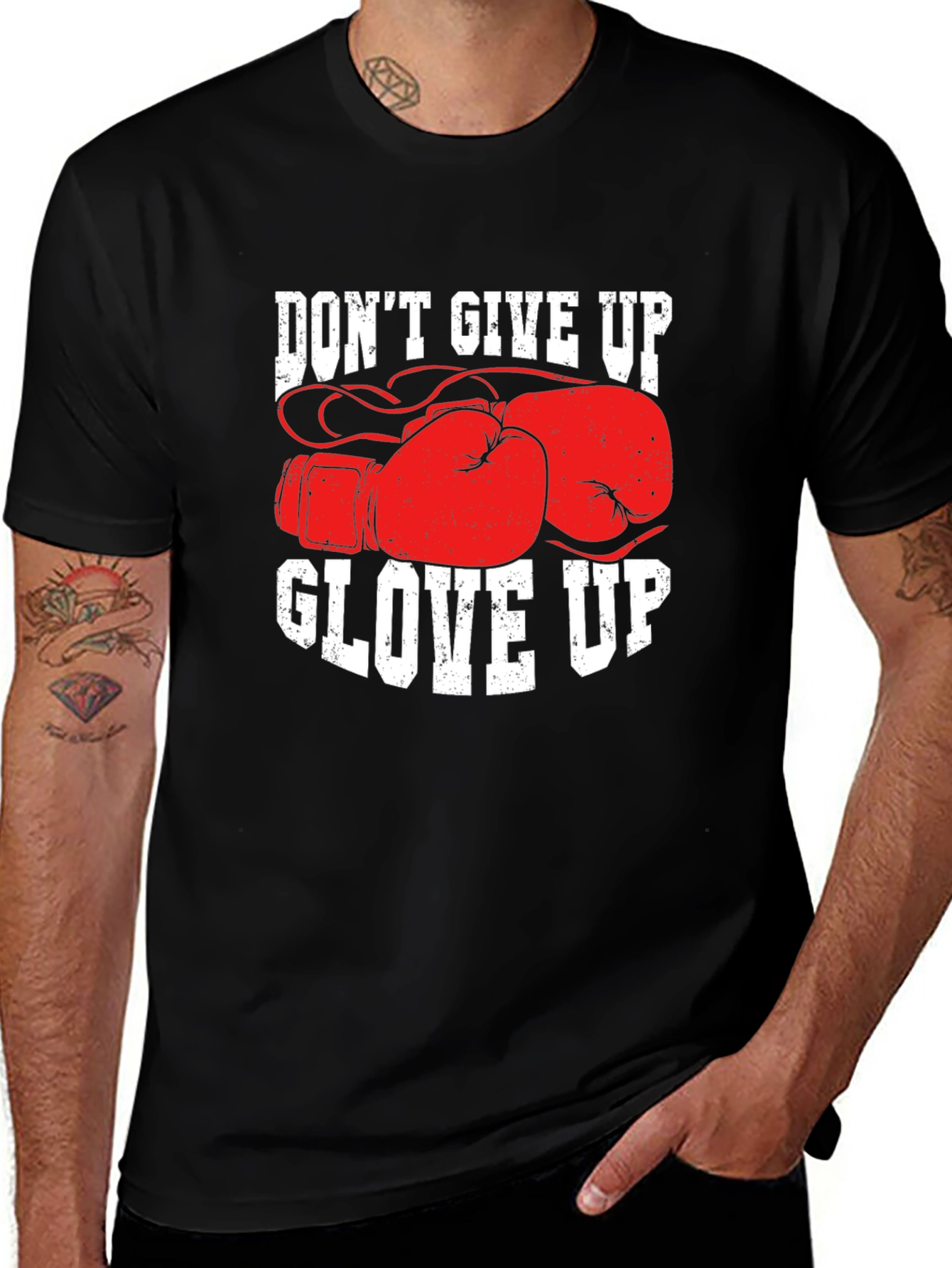 Dont Give Up Glove Up Boxing T-Shirt