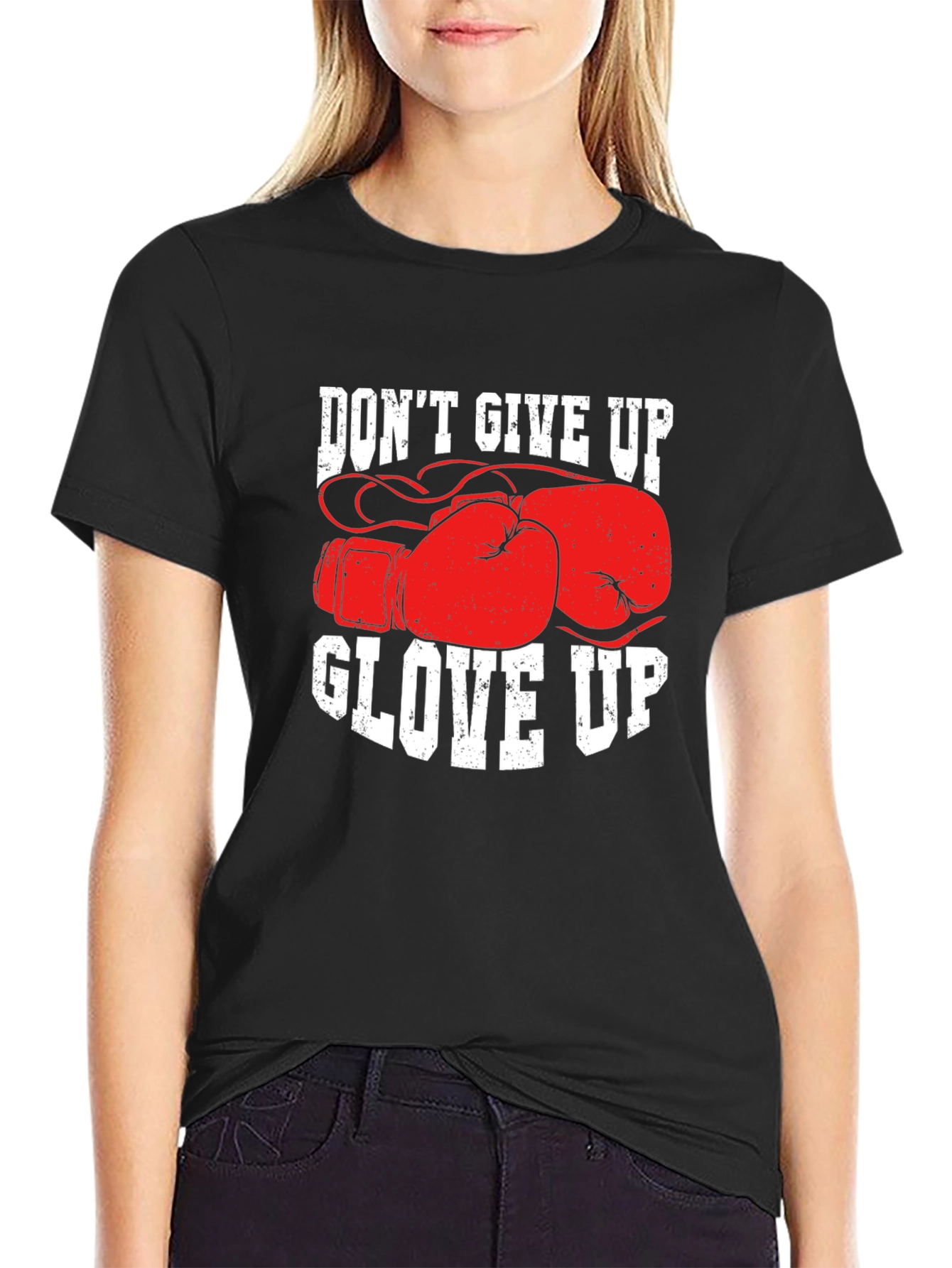 Dont Give Up Glove Up Boxing T-Shirt