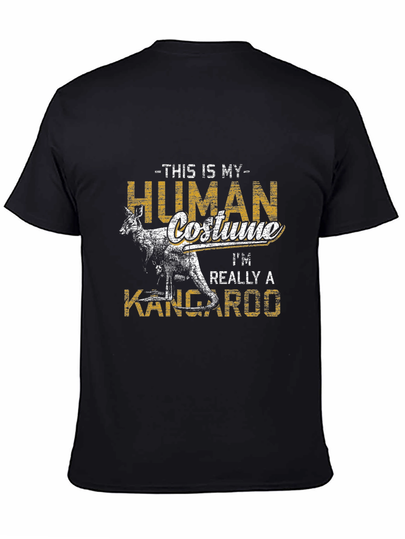 Funny Kangaroo Human Costume Graphic T-Shirt