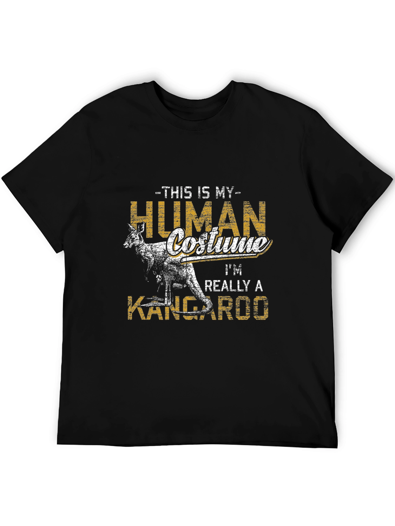 Funny Kangaroo Human Costume Graphic T-Shirt