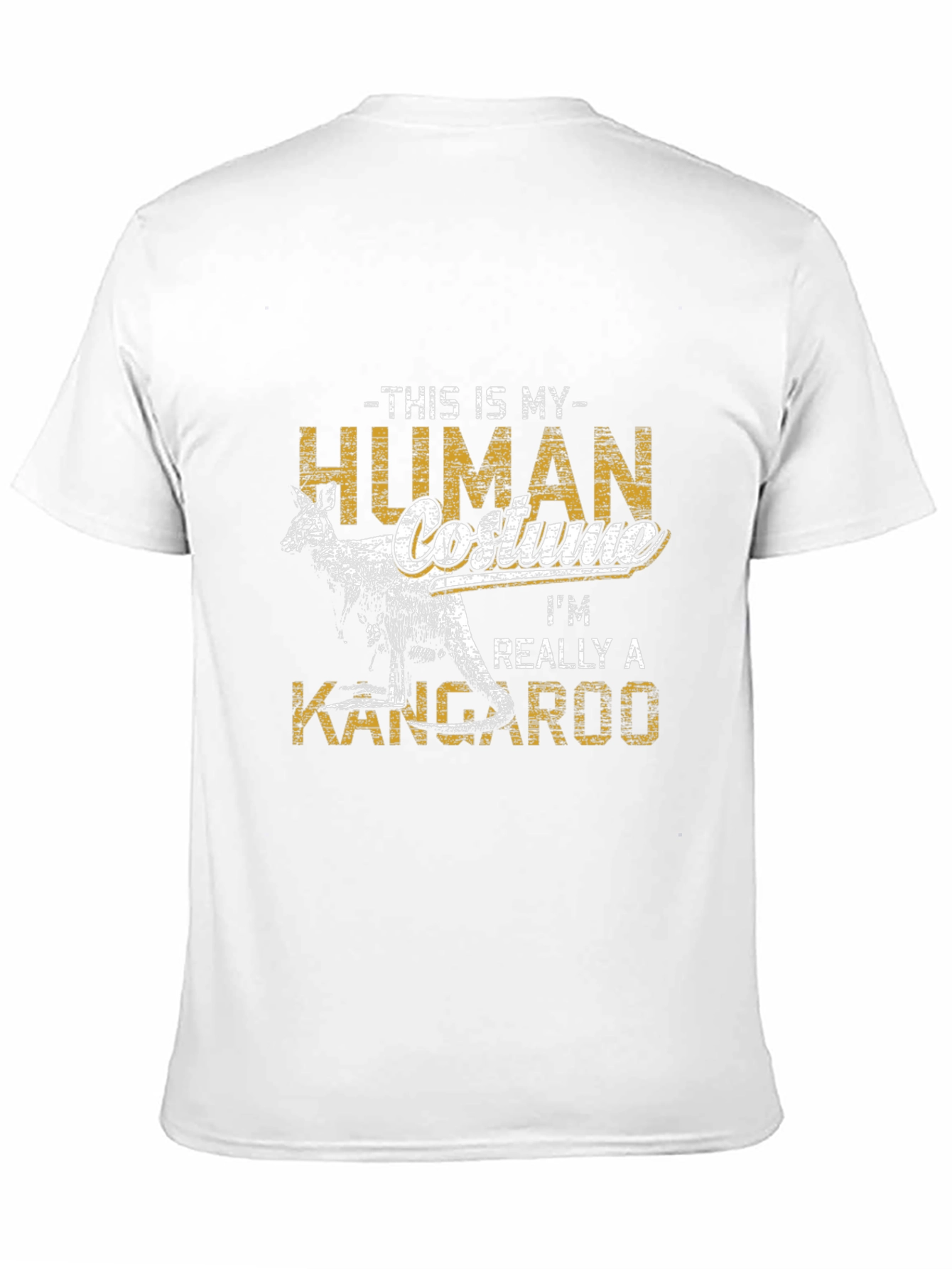 Funny Kangaroo Human Costume Graphic T-Shirt