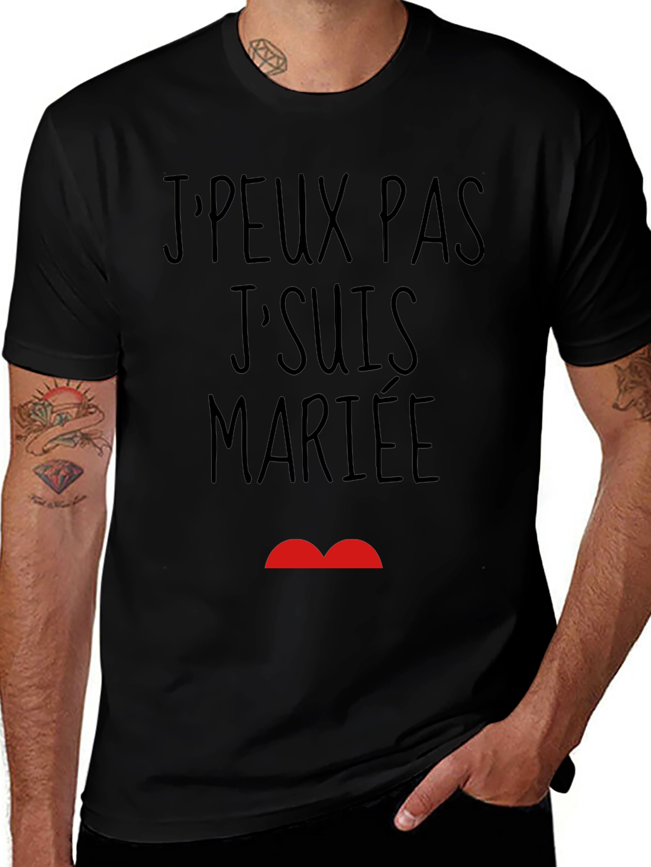 JPeux Pas JSuis Mariee Funny Graphic T-Shirt