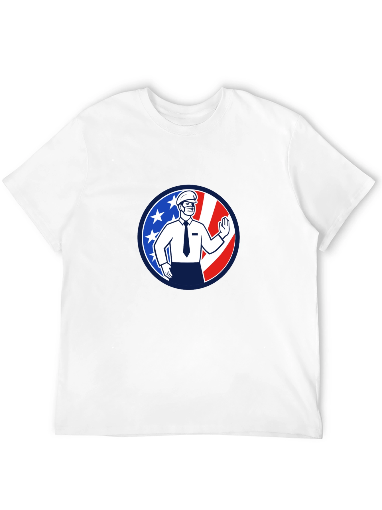 Patriotic Masked Worker Graphic Tee