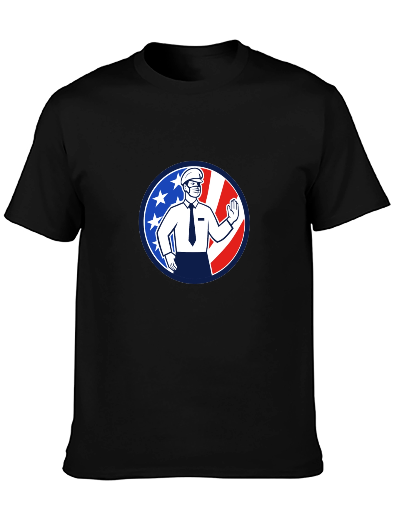 Patriotic Masked Worker Graphic Tee