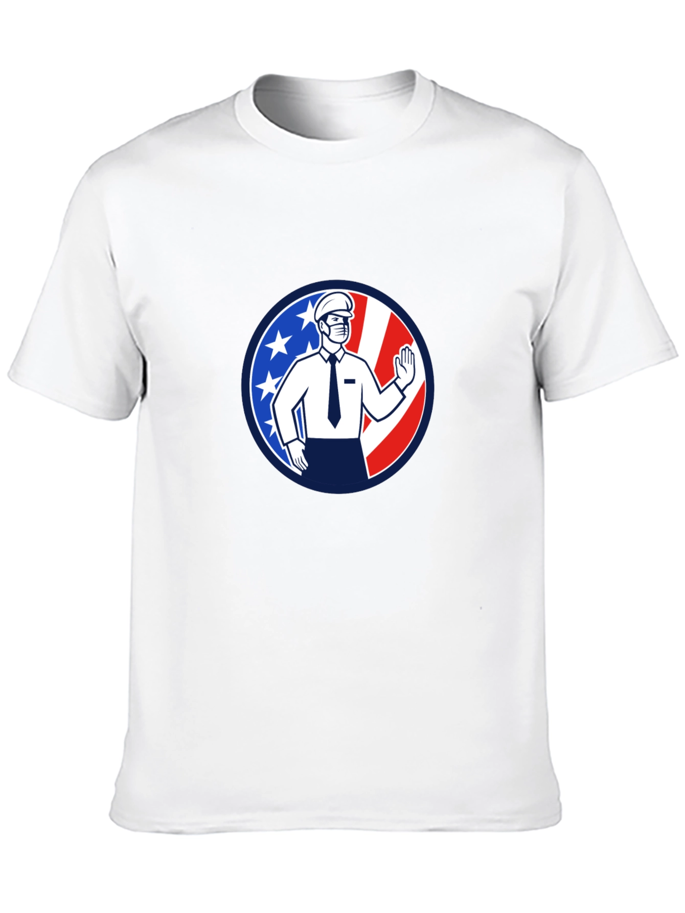 Patriotic Masked Worker Graphic Tee
