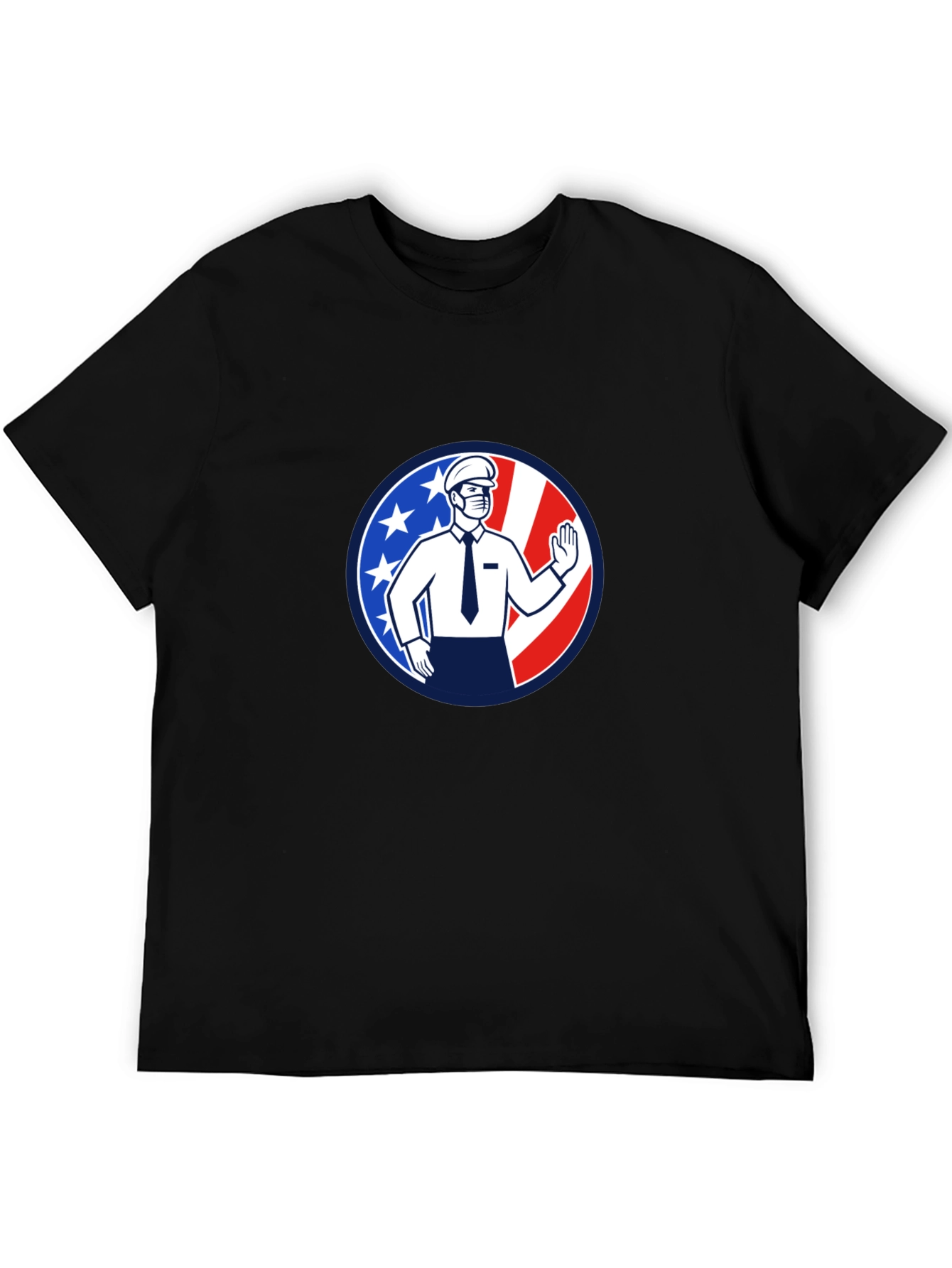 Patriotic Masked Worker Graphic Tee