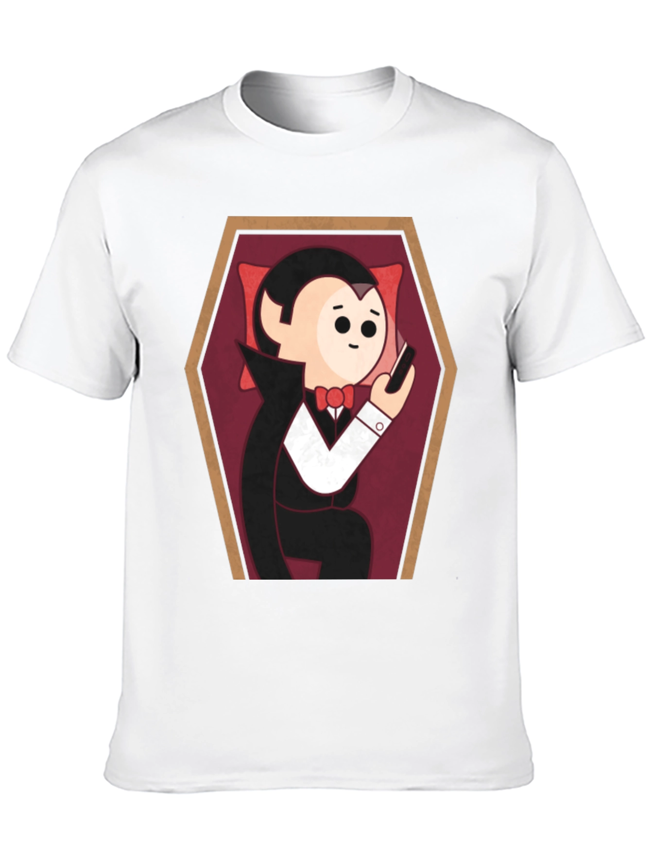 Cartoon Vampire in Coffin T-Shirt