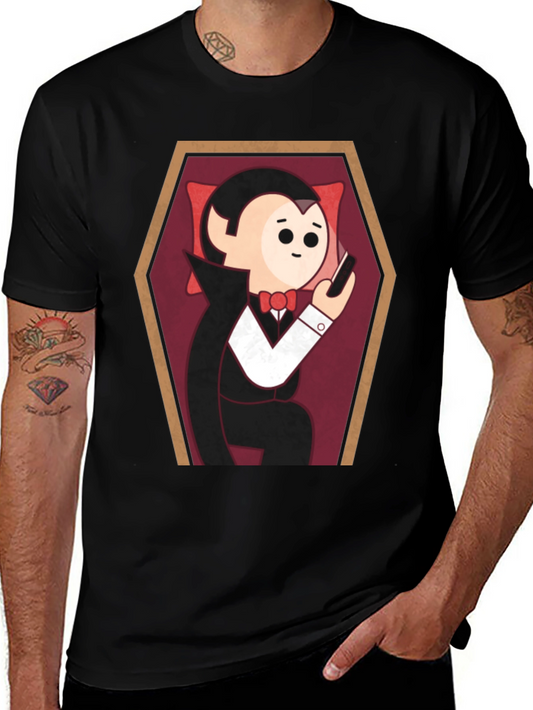 Cartoon Vampire in Coffin T-Shirt