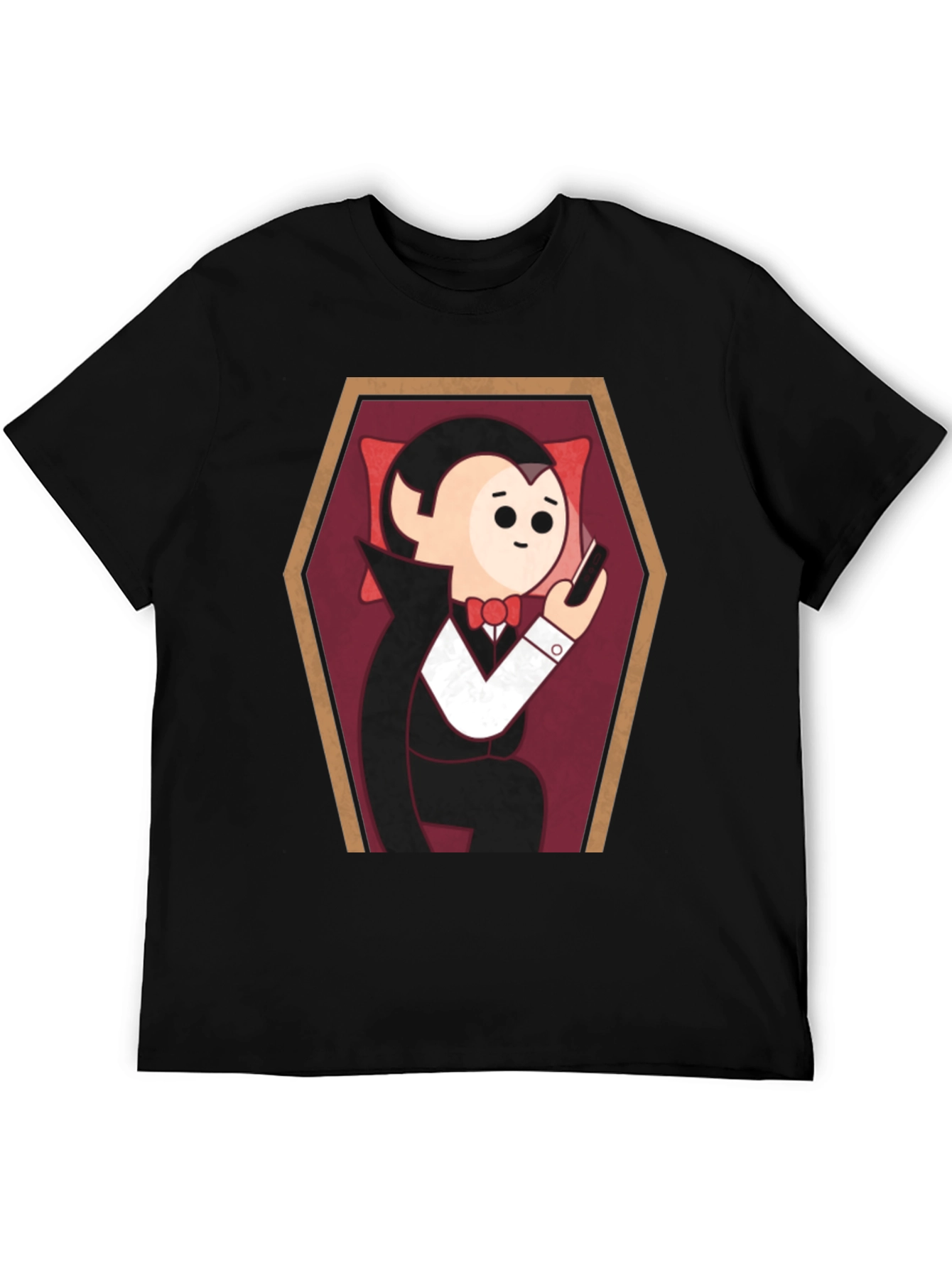 Cartoon Vampire in Coffin T-Shirt