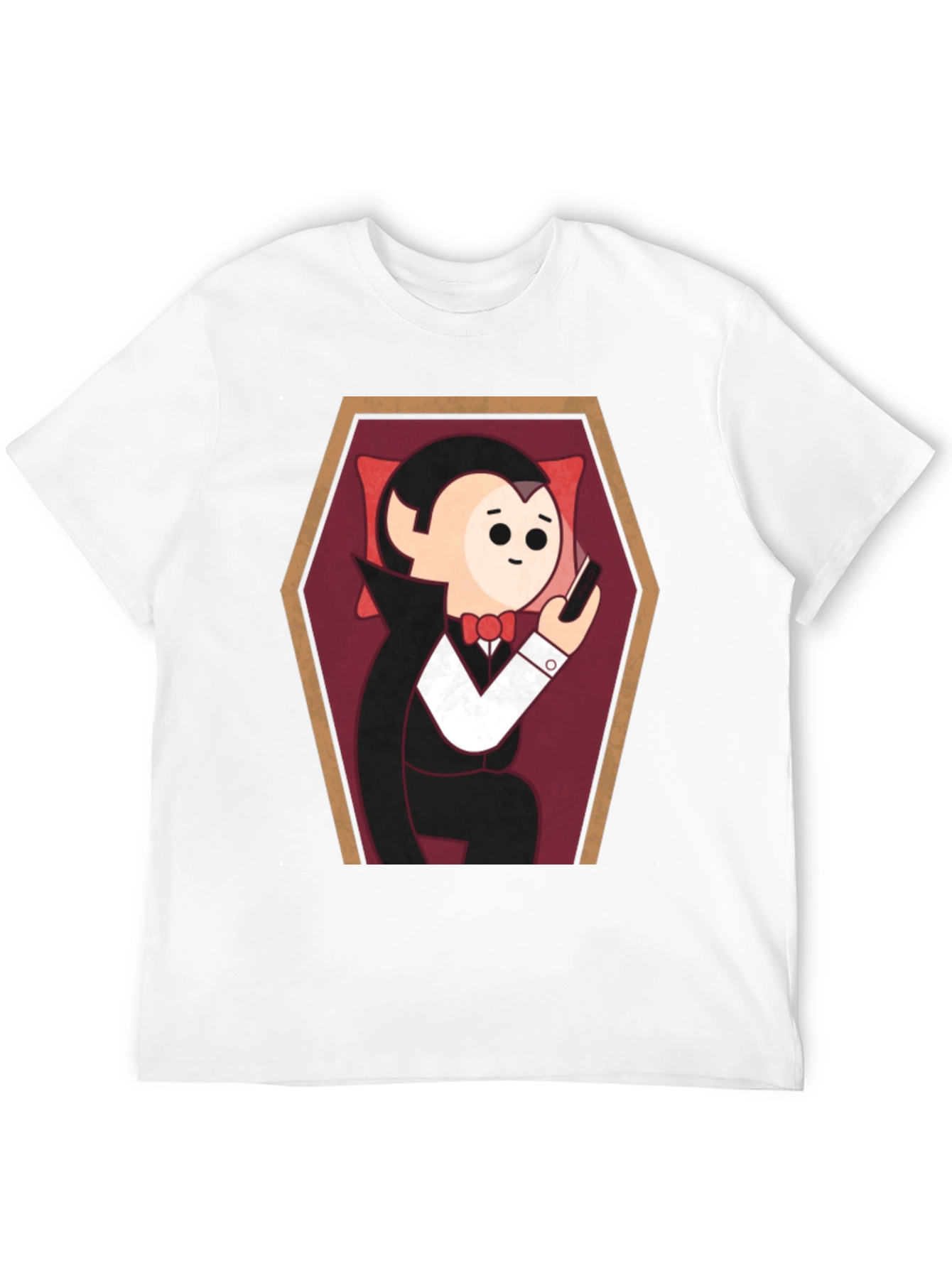 Cartoon Vampire in Coffin T-Shirt