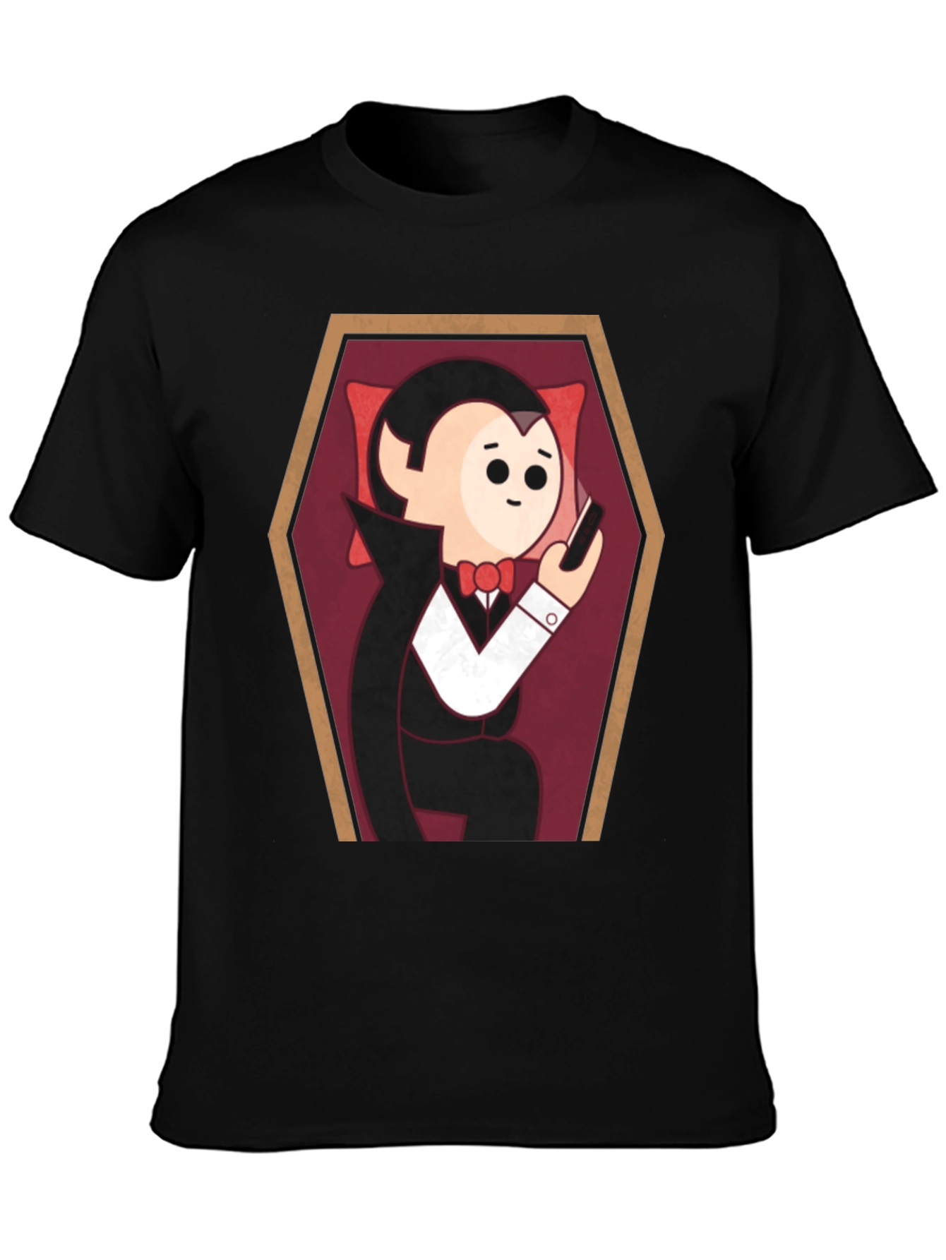 Cartoon Vampire in Coffin T-Shirt